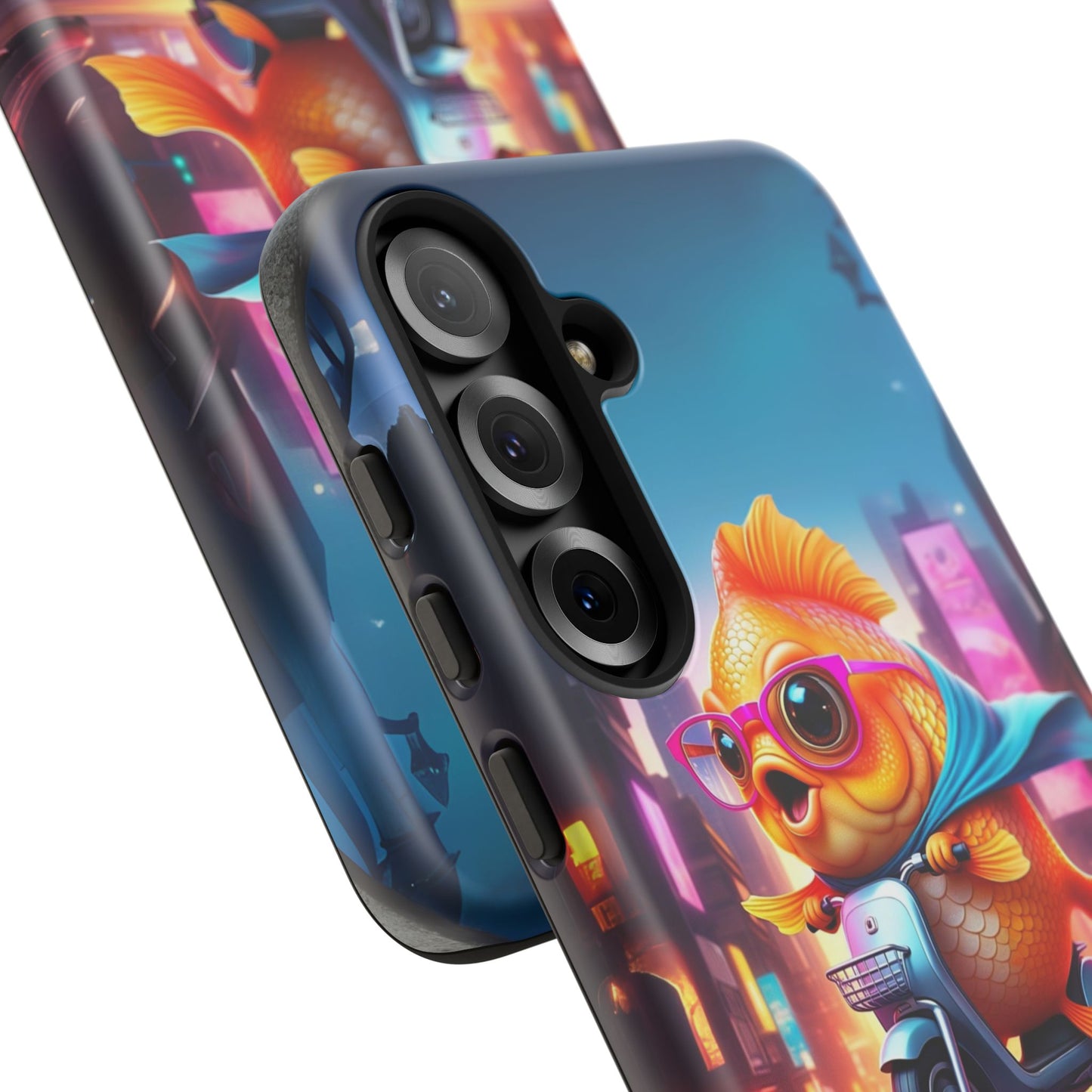 Adventures of Miss Goldfish Phone Case - Fun & Colorful Tough Cover for Fish Lovers
