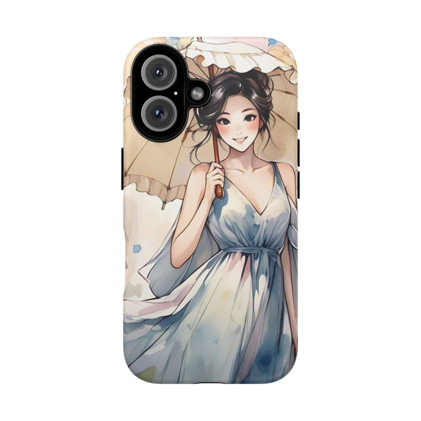 Elegant Floral Phone Case with Umbrella Design
