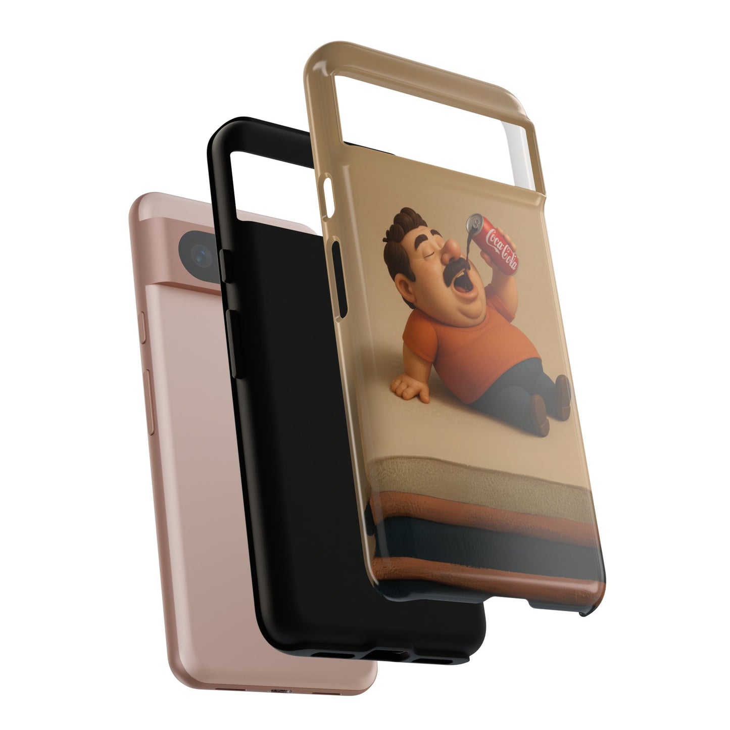 Funny Cartoon Phone Case - 'Coca-Cola Chill' Design