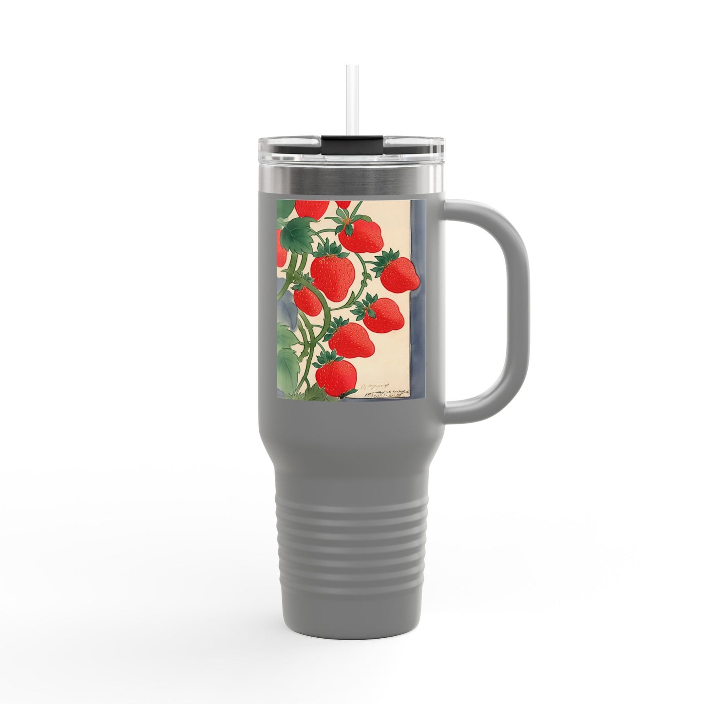 Strawberry Floral Insulated Travel Mug - 40oz
