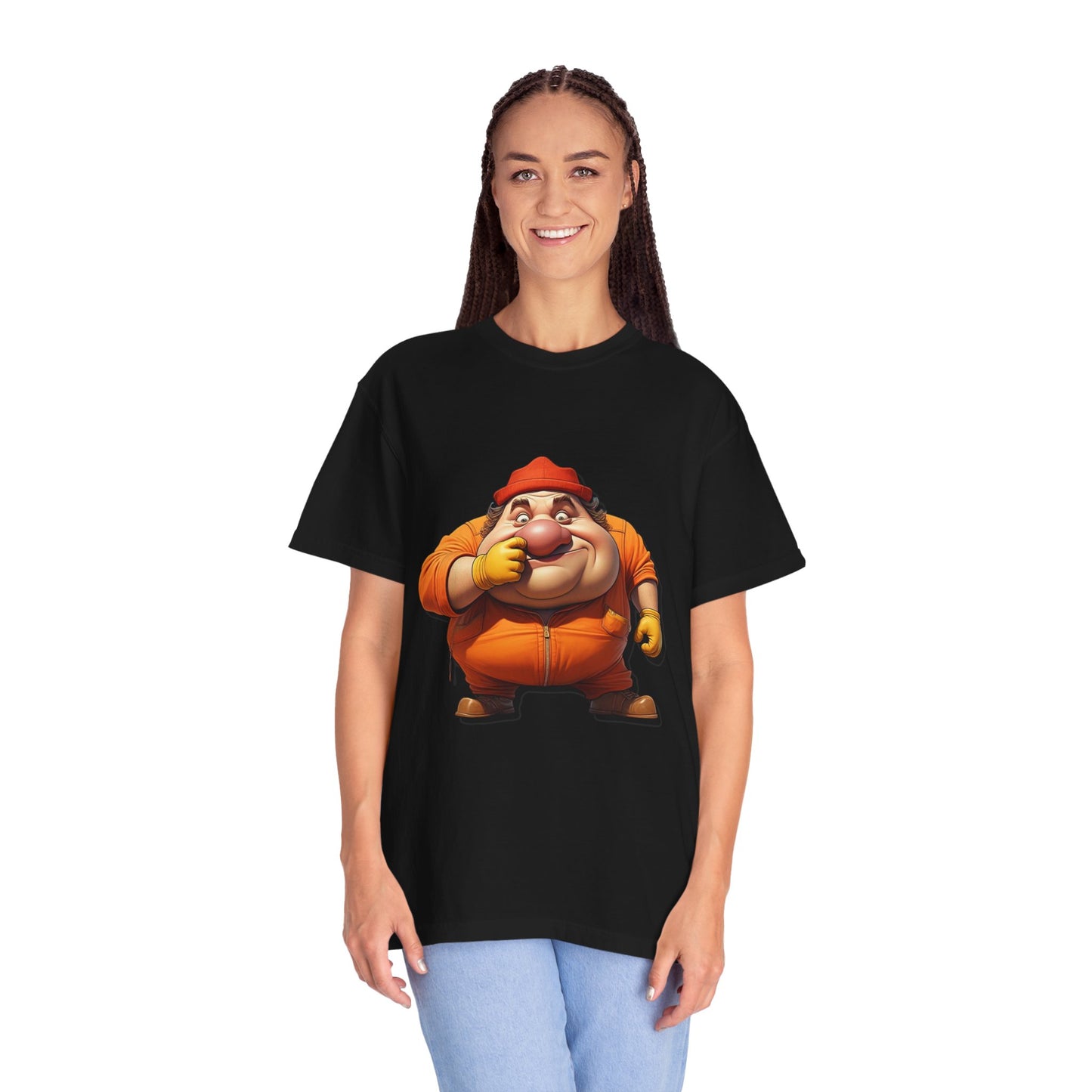 Fun Cartoon Character Unisex Garment-Dyed T-Shirt