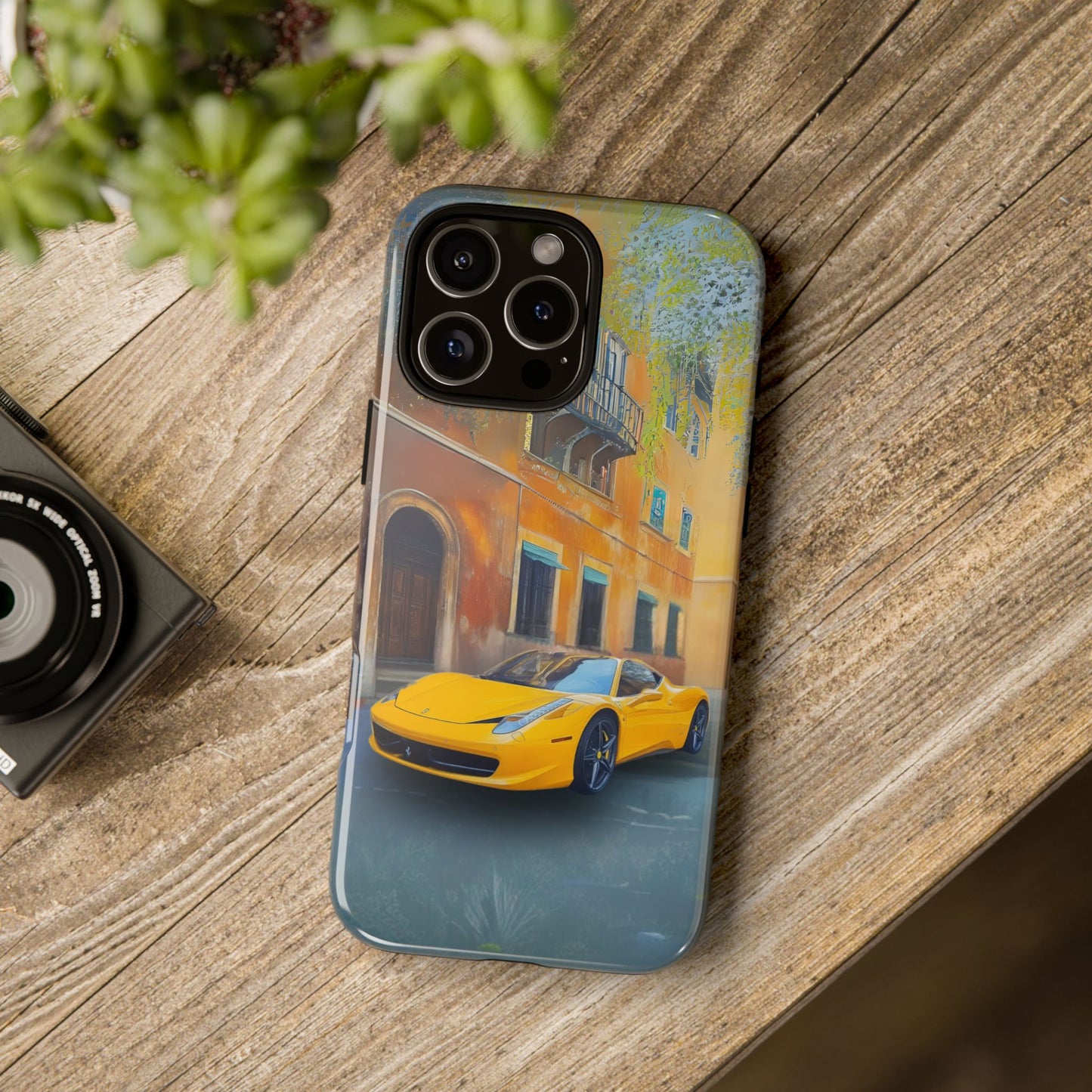 Ferrari Yellow Tough Phone Case - Stylish and Durable