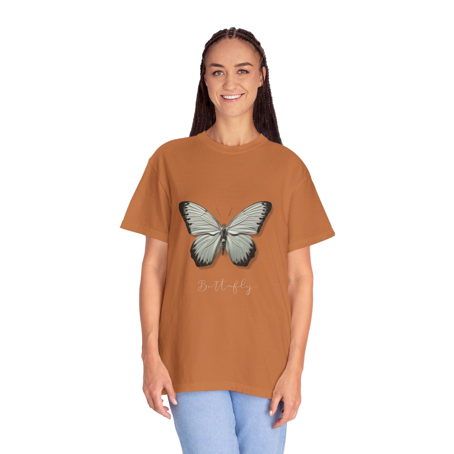 Butterfly Unisex Garment-Dyed T-Shirt – Nature-Inspired Casual Wear