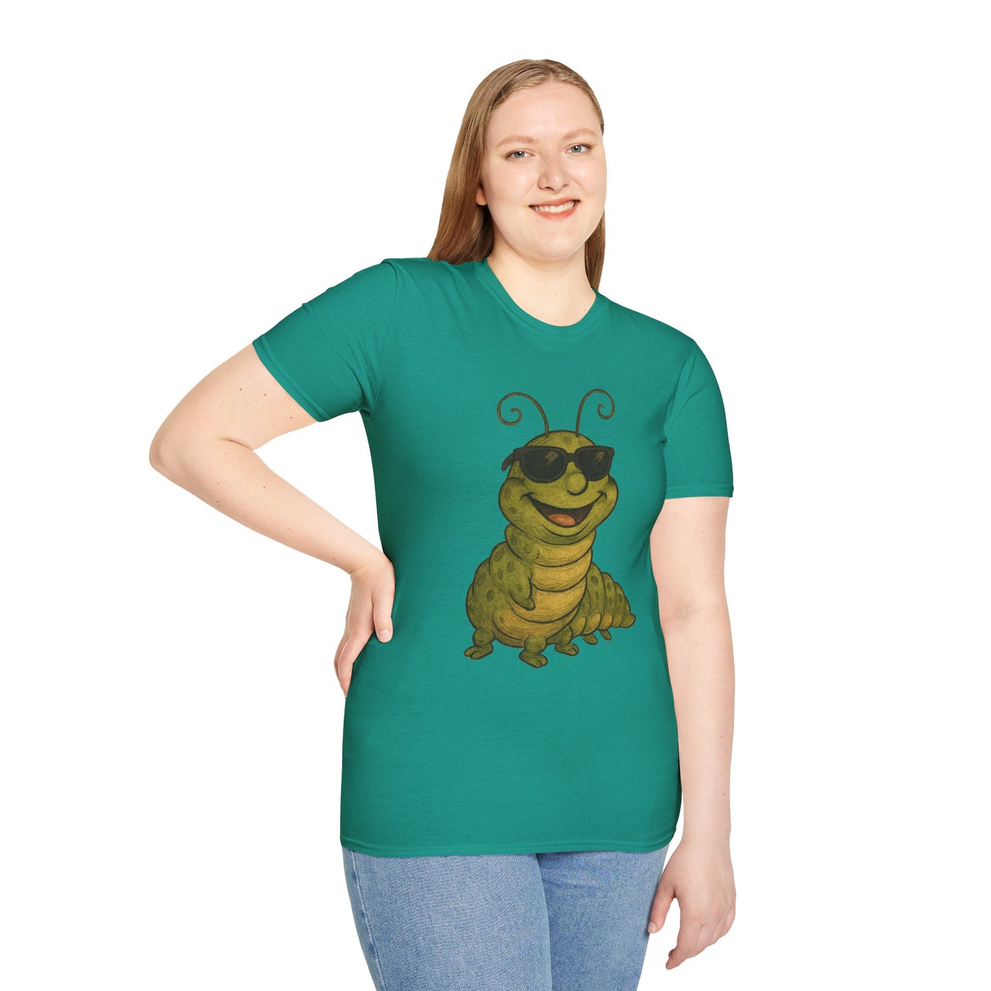 Cool Caterpillar Unisex Softstyle T-Shirt - Fun Graphic Tee for Kids and Adults