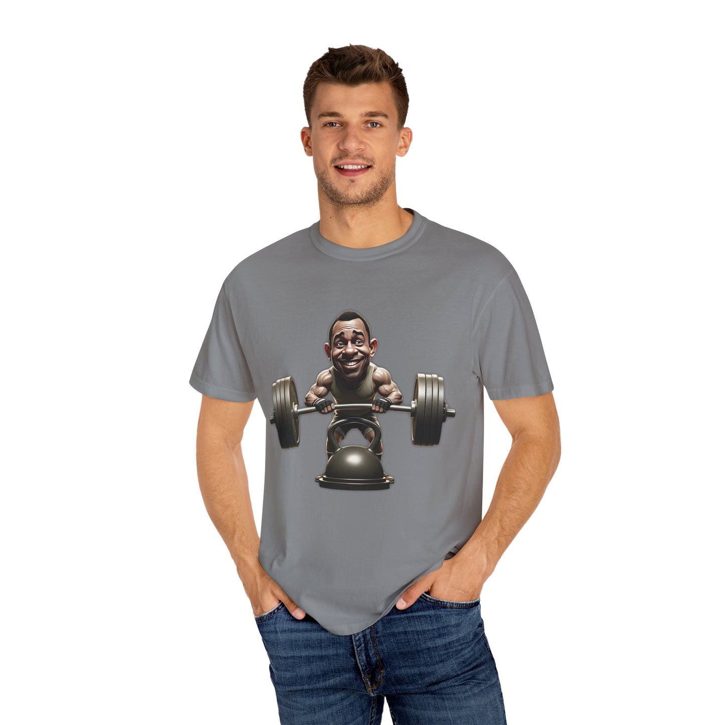 Funny Weightlifting T-Shirt Garment-Dyed Tee for Fitness Enthusiasts