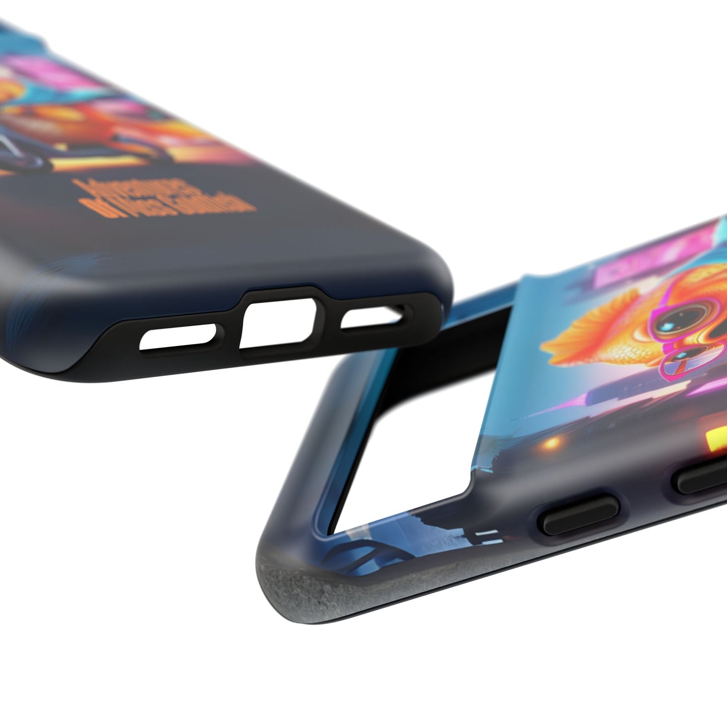 Adventures of Miss Goldfish Phone Case - Fun & Colorful Tough Cover for Fish Lovers