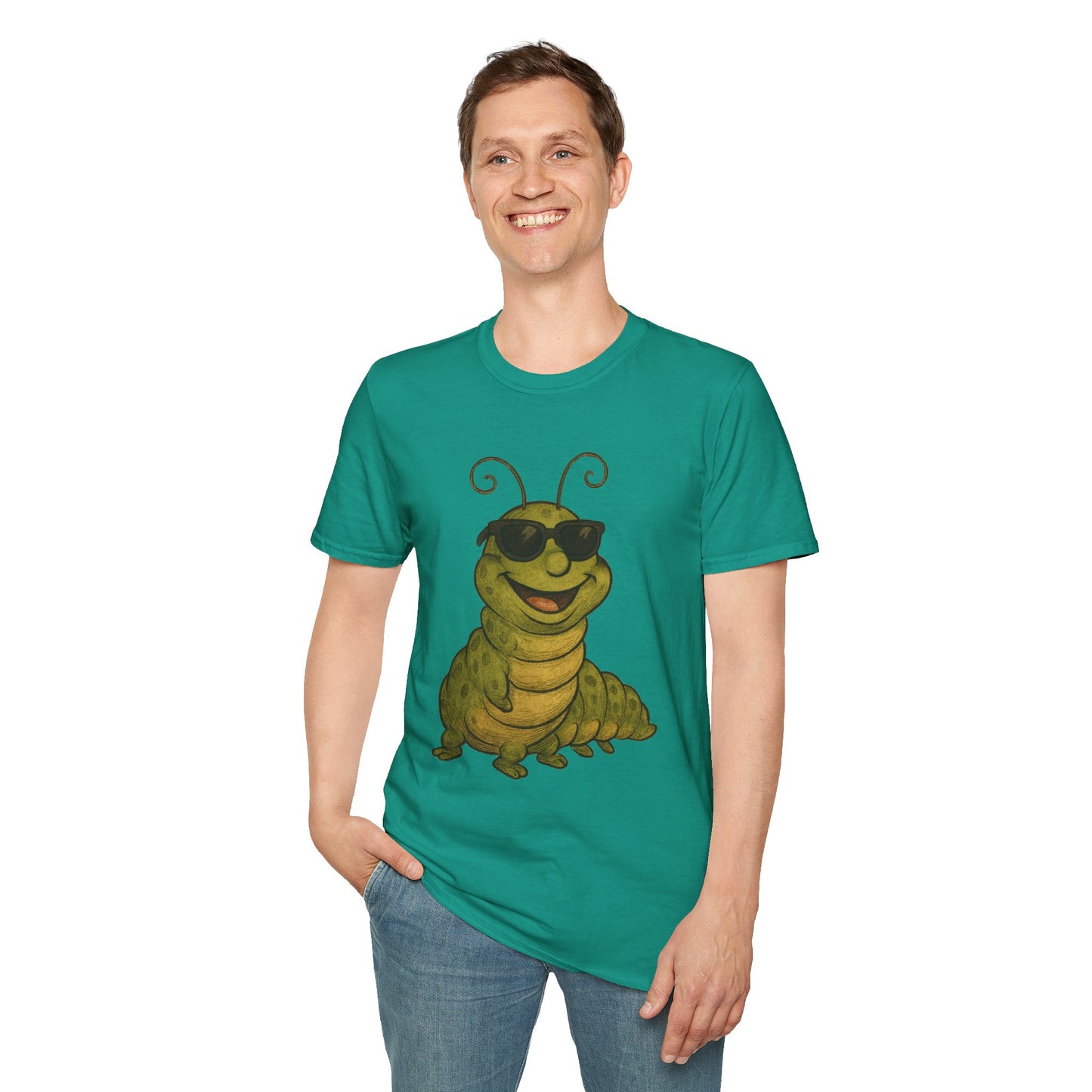 Cool Caterpillar Unisex Softstyle T-Shirt - Fun Graphic Tee for Kids and Adults
