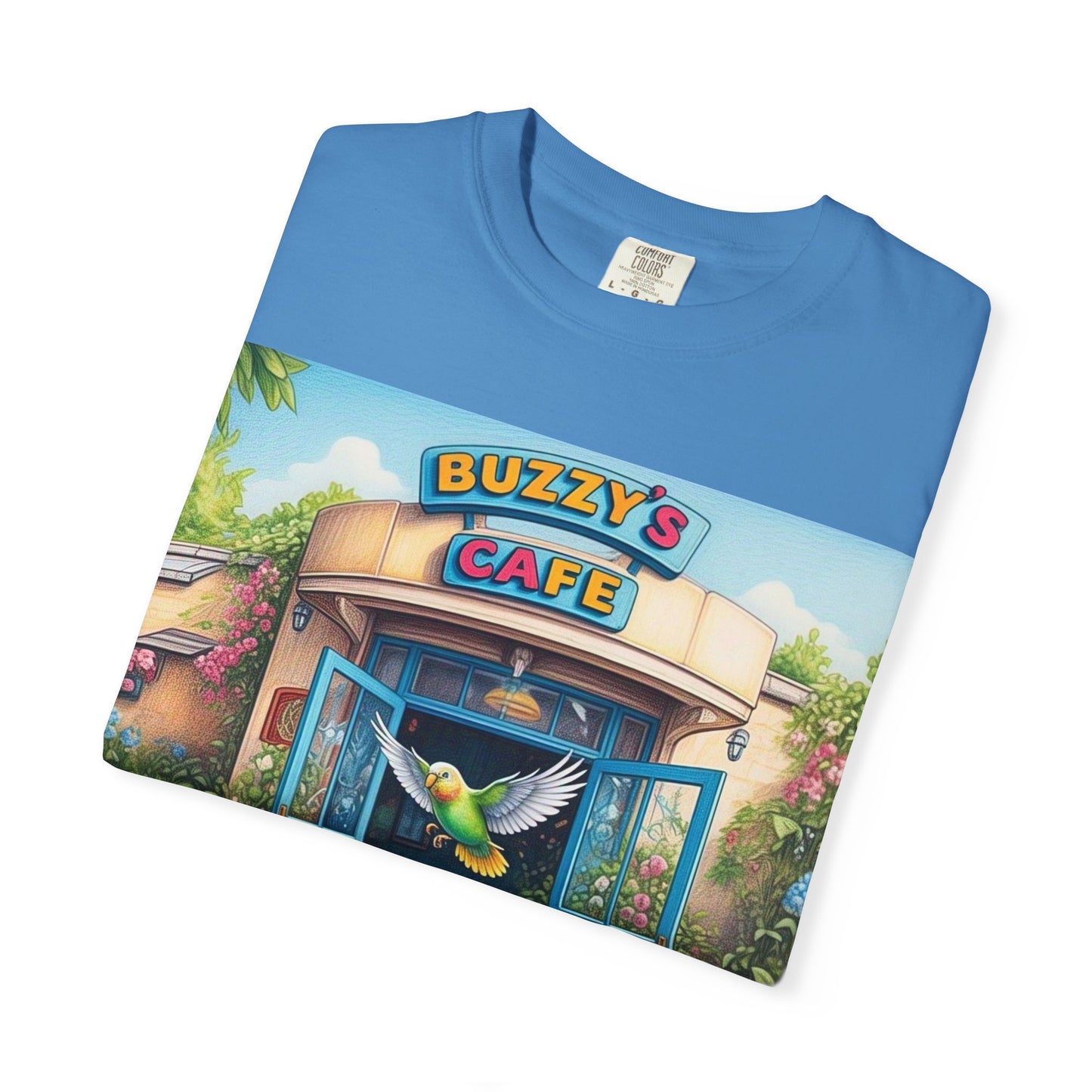 Buzzy's Cafe Unisex Garment-Dyed T-Shirt - Vibrant Summer Vibes