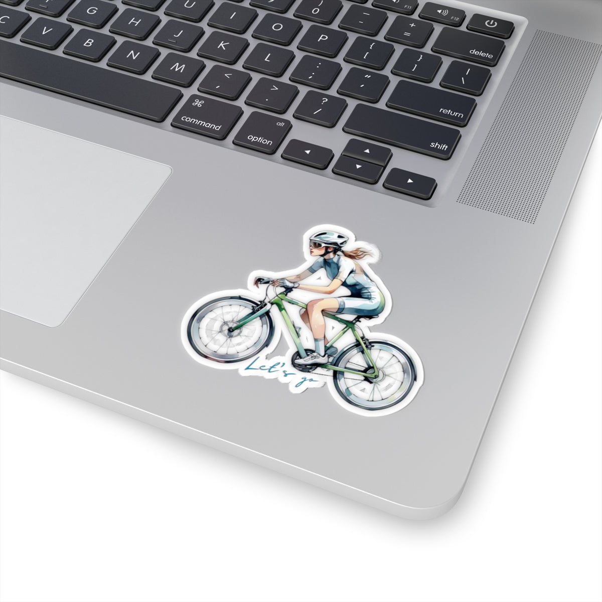 Motivational Cycling Kiss-Cut Stickers - Let's Go