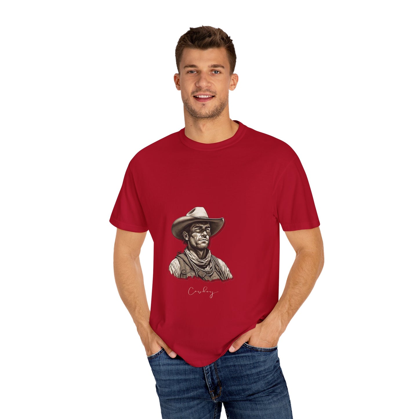 Rustic Cowboy Graphic T-Shirt for Western Aficionados