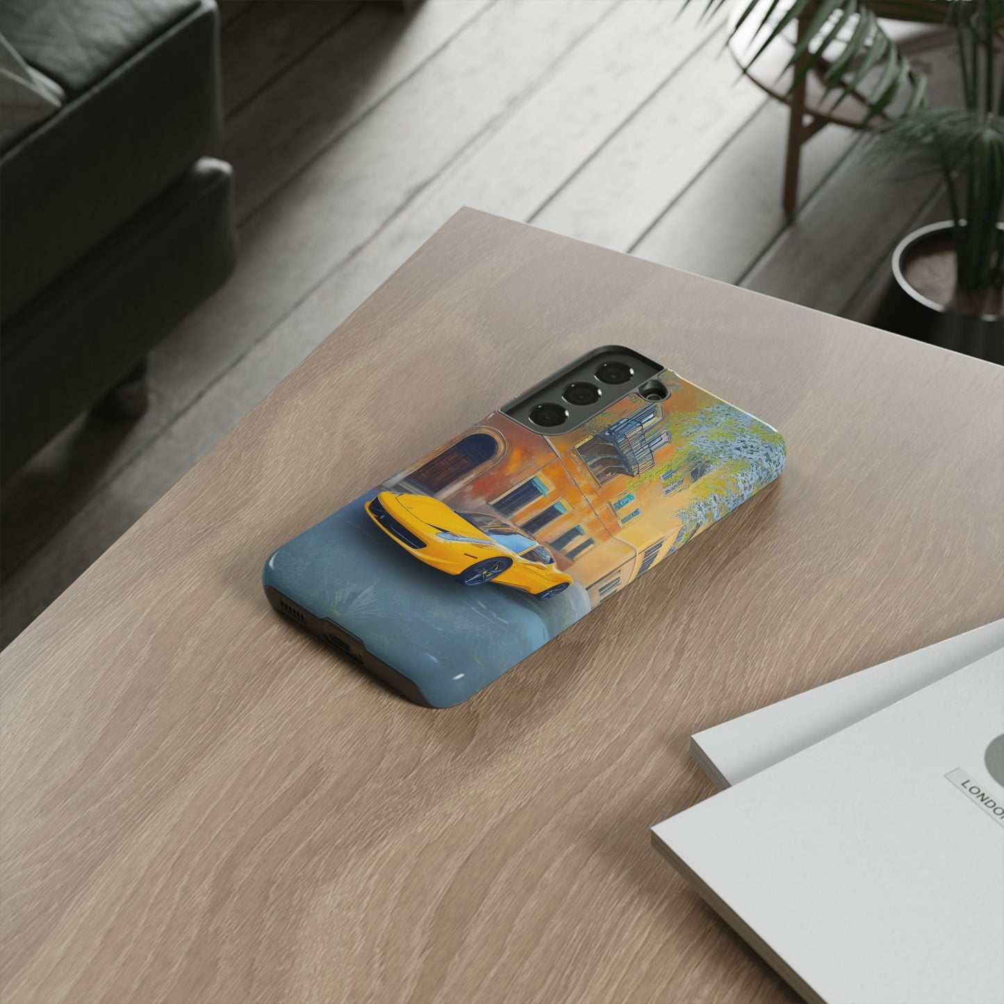 Ferrari Yellow Tough Phone Case - Stylish and Durable