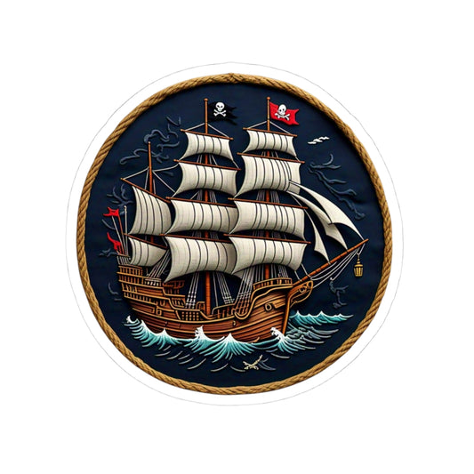 Nautical Pirate Ship Kiss-Cut Stickers | Adventure Decor