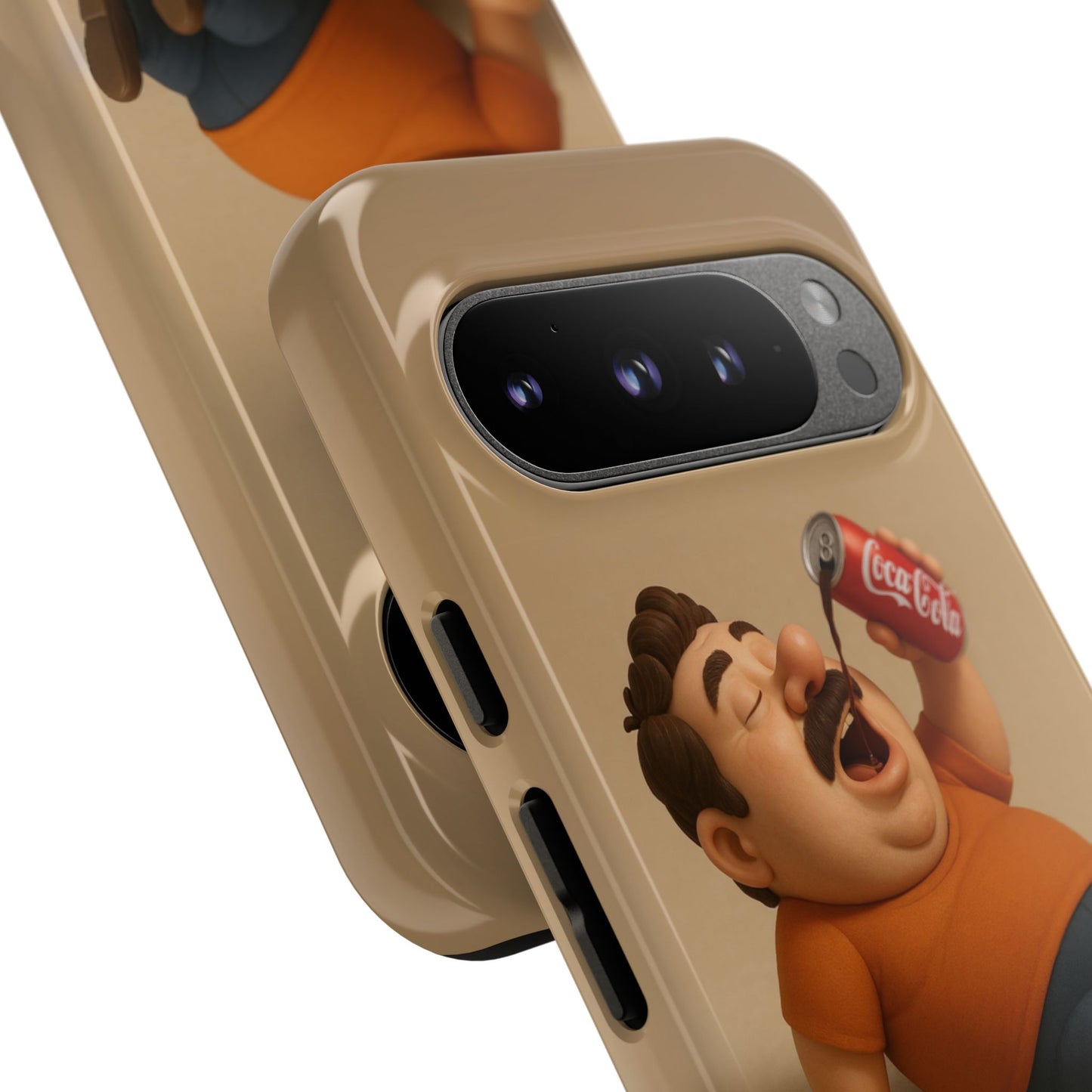 Funny Cartoon Phone Case - 'Coca-Cola Chill' Design