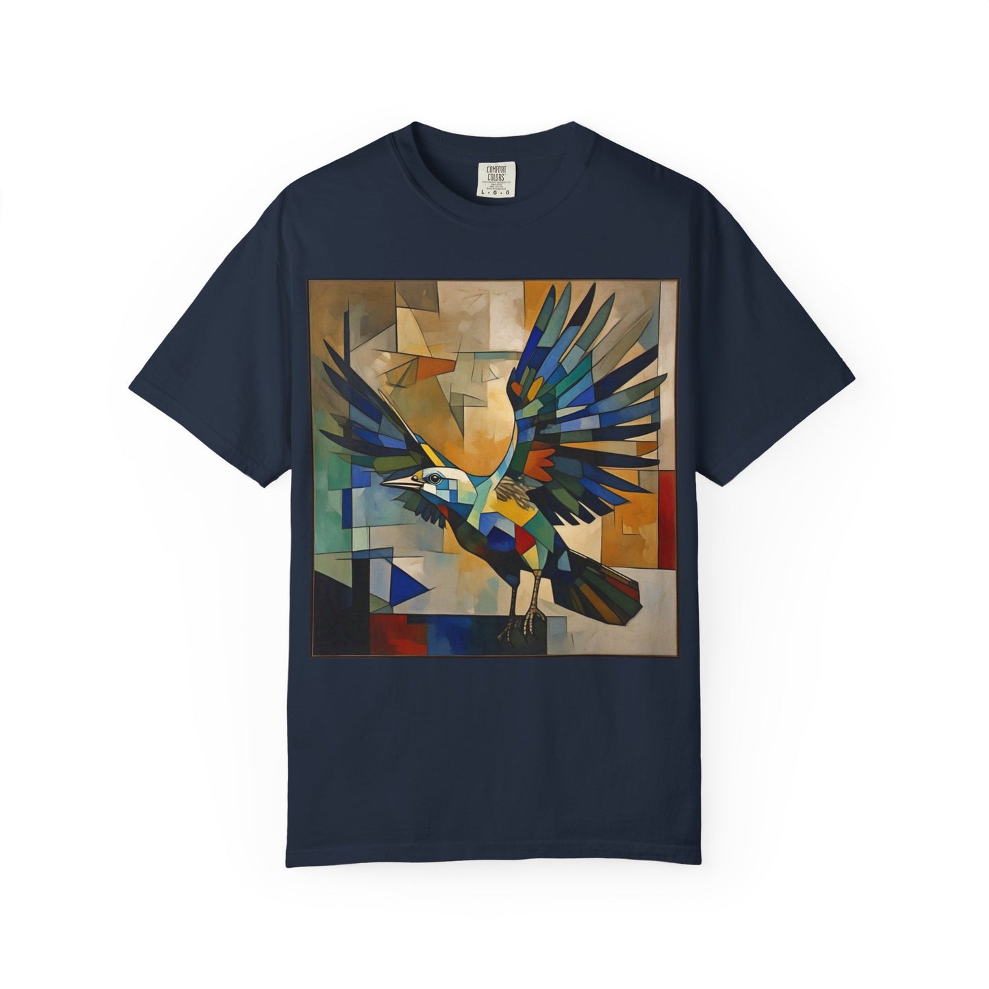 Colorful Bird Art Unisex T-Shirt - Vibrant Garment-Dyed Tee