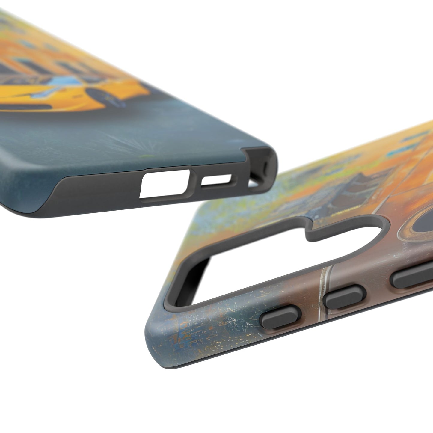 Ferrari Yellow Tough Phone Case - Stylish and Durable