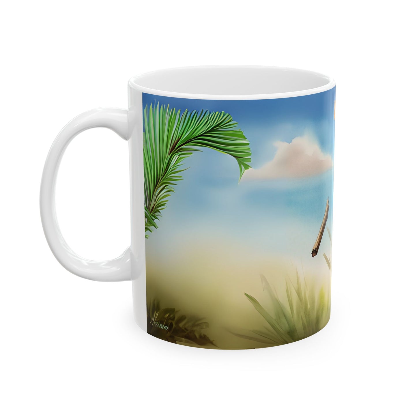 Playful Puppy Ceramic Mug - Perfect for Dog Lovers and Nature Enthusiasts