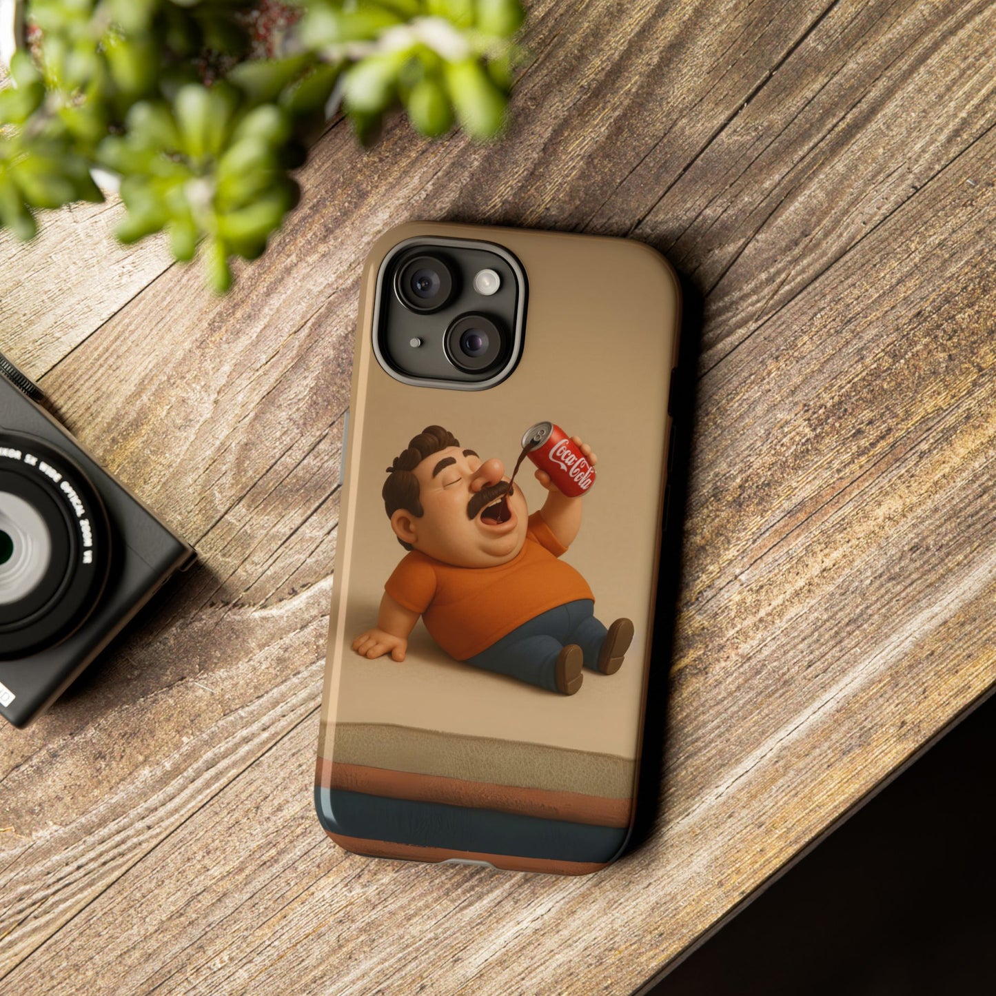 Funny Cartoon Phone Case - 'Coca-Cola Chill' Design