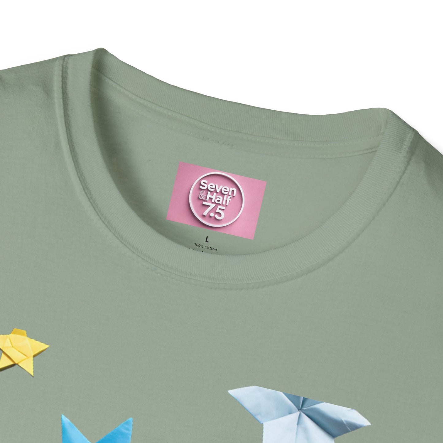 Origami Star Unisex Softstyle T-Shirt - Colorful Paper Art Tee for Creative Souls