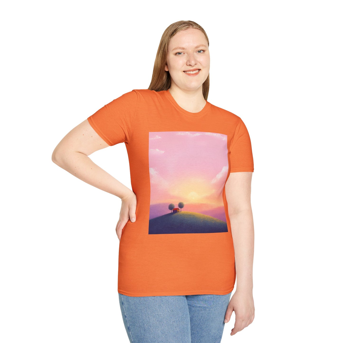 Serene Sunset Unisex Softstyle T-Shirt - Perfect for Nature Lovers