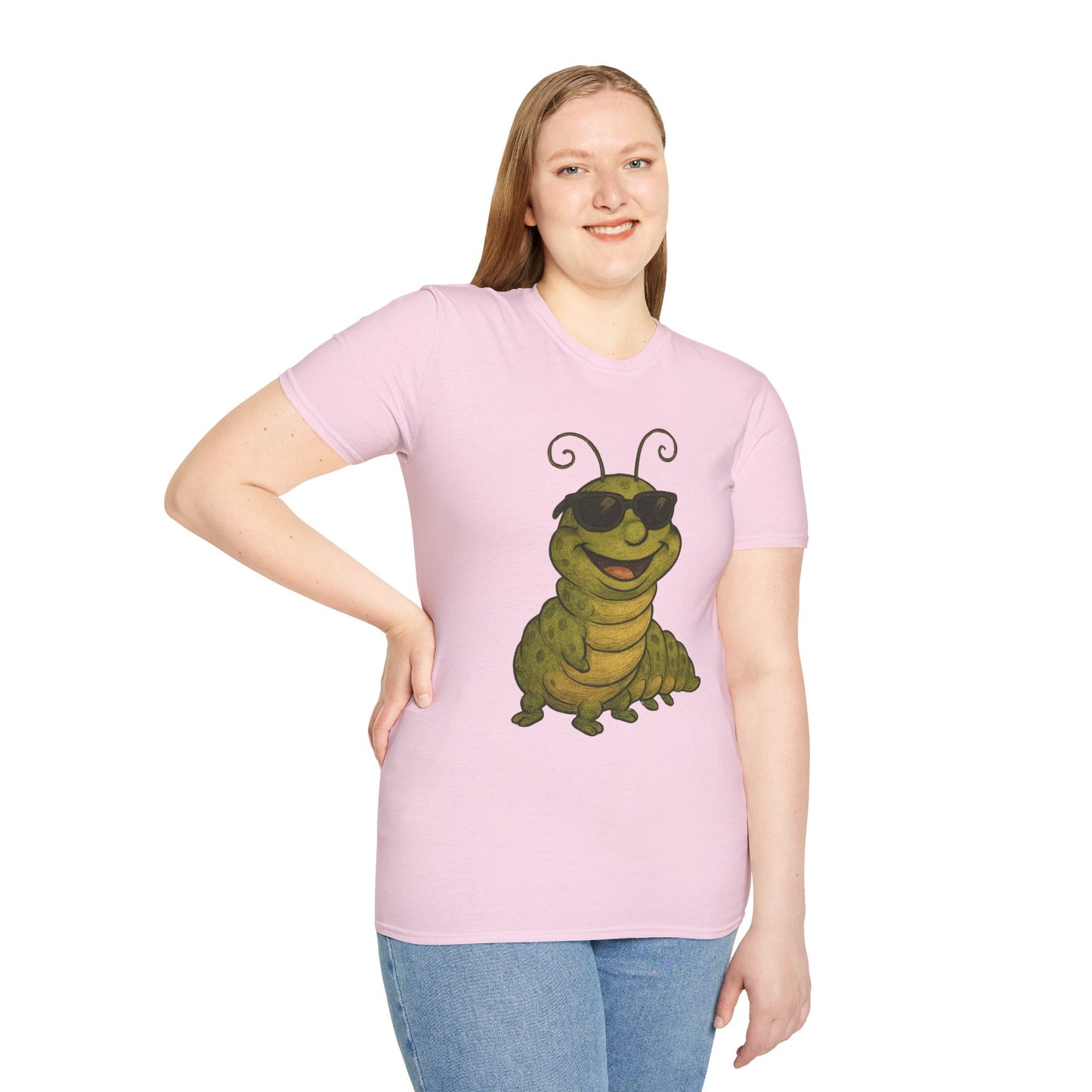 Cool Caterpillar Unisex Softstyle T-Shirt - Fun Graphic Tee for Kids and Adults