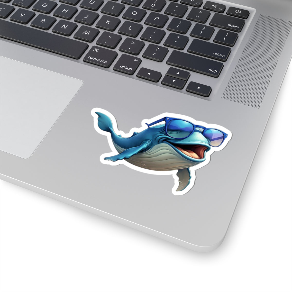 Cool Whale Kiss-Cut Stickers | Fun Ocean Themed Décor for Laptop/Water Bottle | Perfect Gift for Sea Lovers