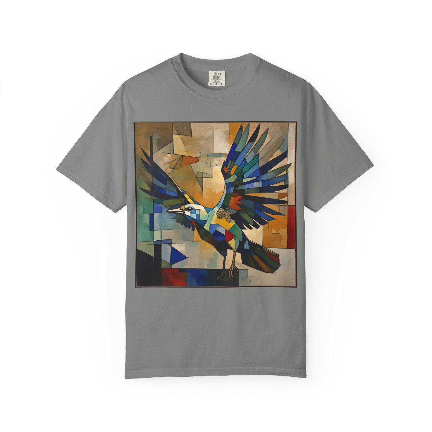 Colorful Bird Art Unisex T-Shirt - Vibrant Garment-Dyed Tee