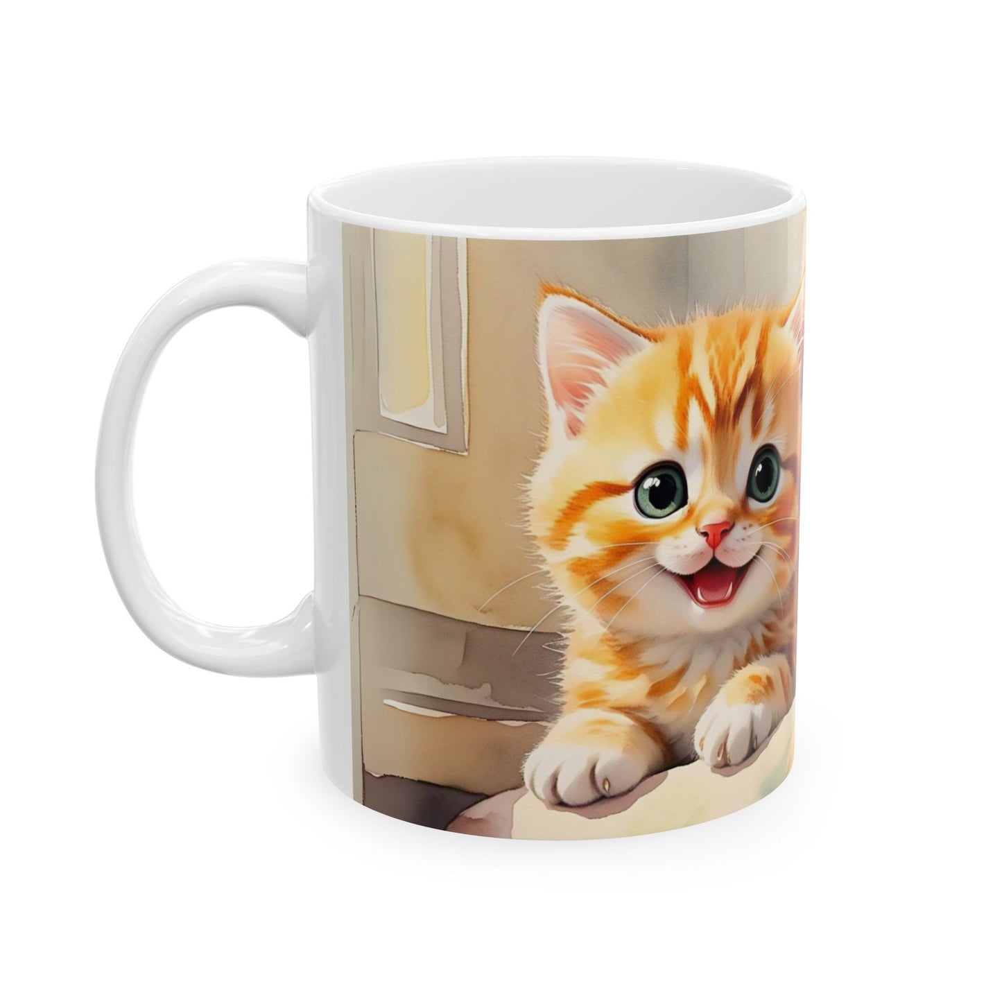 Cute Cat Ceramic Mug - 11oz & 15oz | Perfect Gift for Cat Lovers