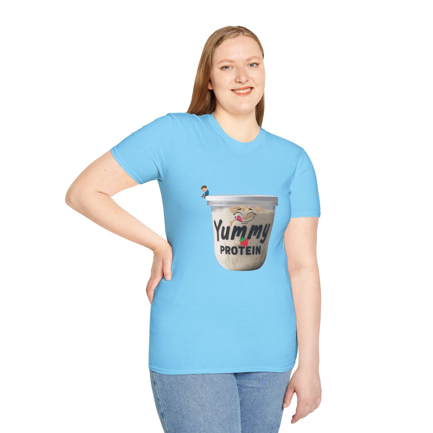 Yummy Protein Unisex Softstyle T-Shirt - Fun Fitness Apparel