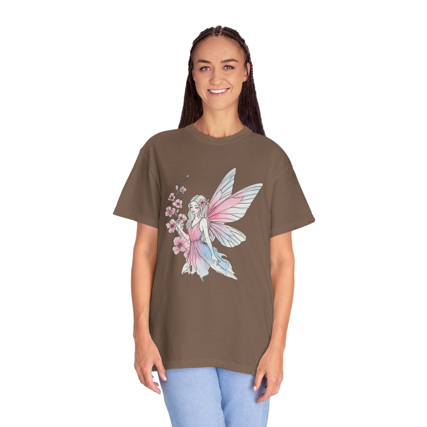 Whimsical Fairy T-Shirt - Eco-Friendly Tee, Vintage Style Shirt, Gift for Her, Fairy Lovers Gift, Summer Apparel, Spring Fashion