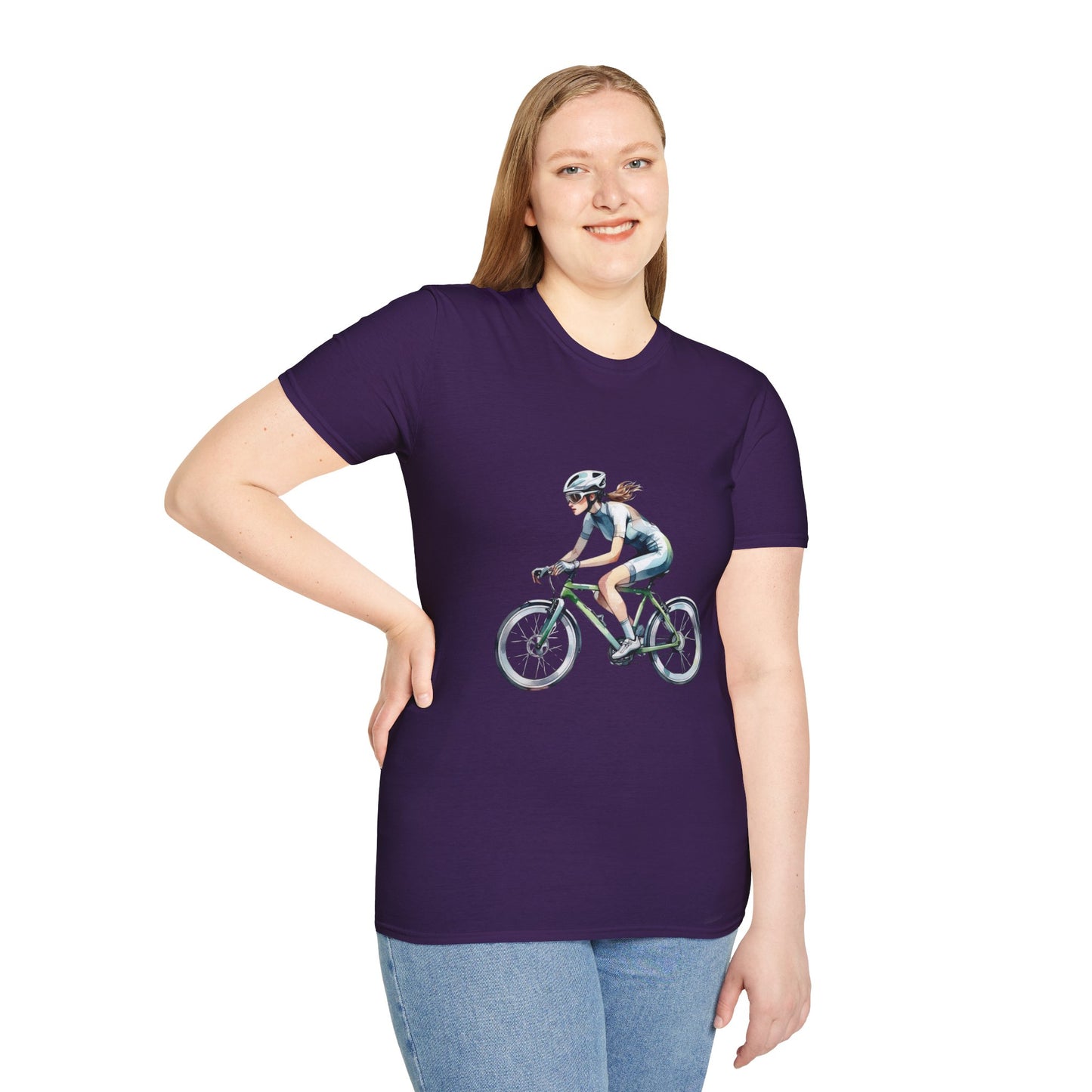 Cycling Enthusiast Softstyle T-Shirt – Sporty Graphic Tee for Bikers