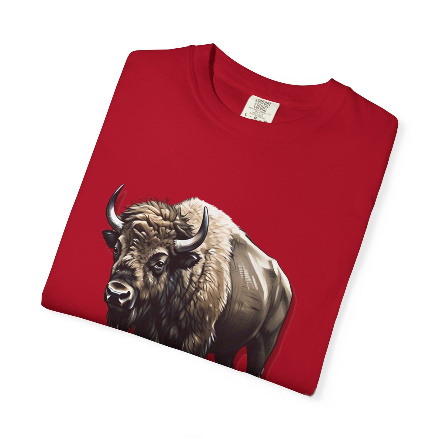 Nature-Inspired Buffalo Unisex T-Shirt - Garment-Dyed Design