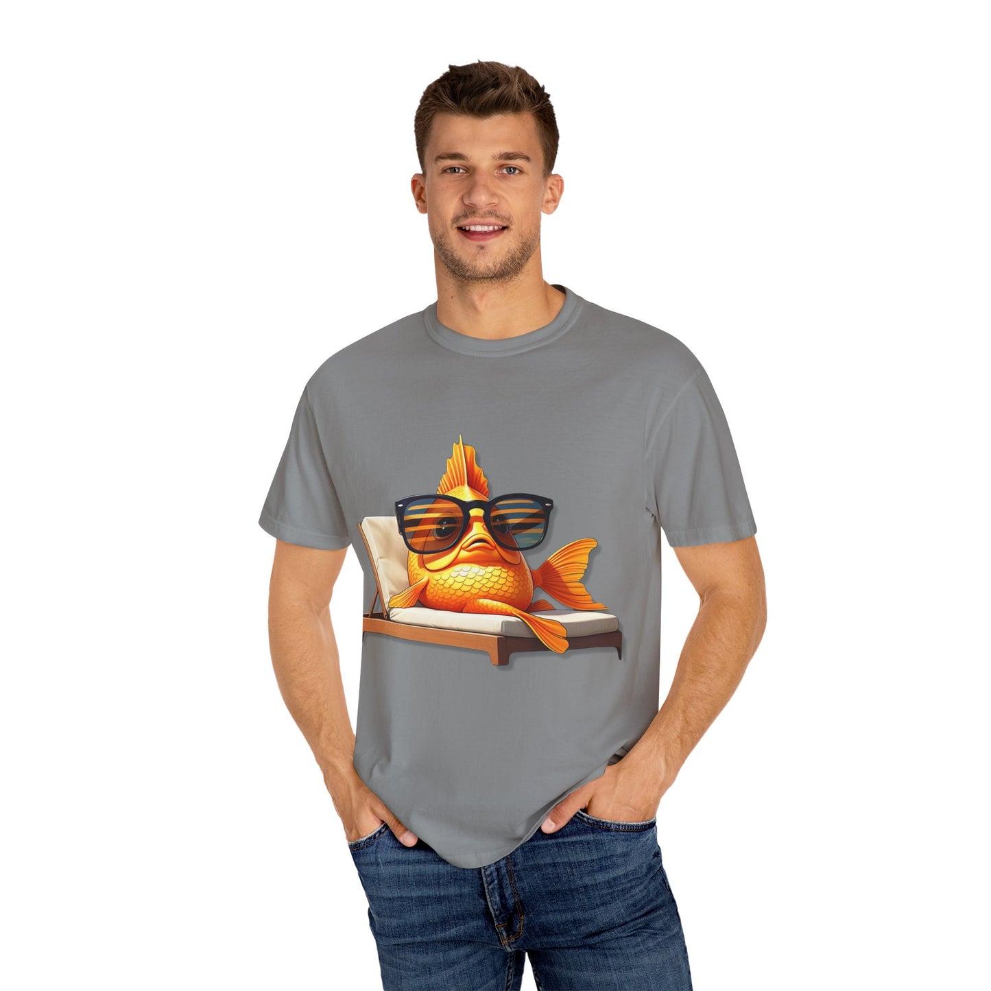 Chillin' Goldfish Unisex Garment-Dyed T-shirt