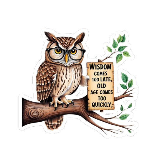 Wise Owl Kiss-Cut Stickers - Perfect for Gifts & Decor