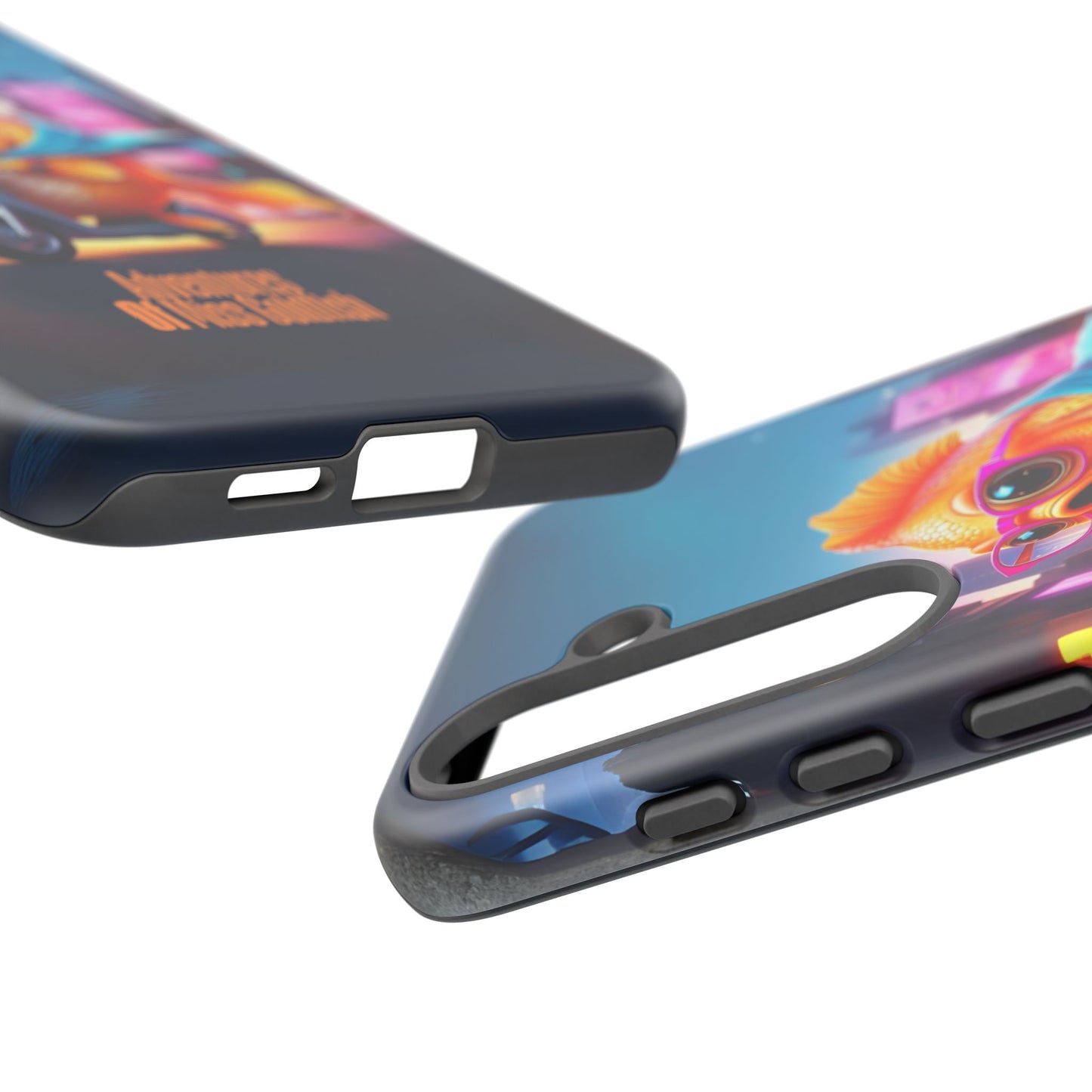 Adventures of Miss Goldfish Phone Case - Fun & Colorful Tough Cover for Fish Lovers