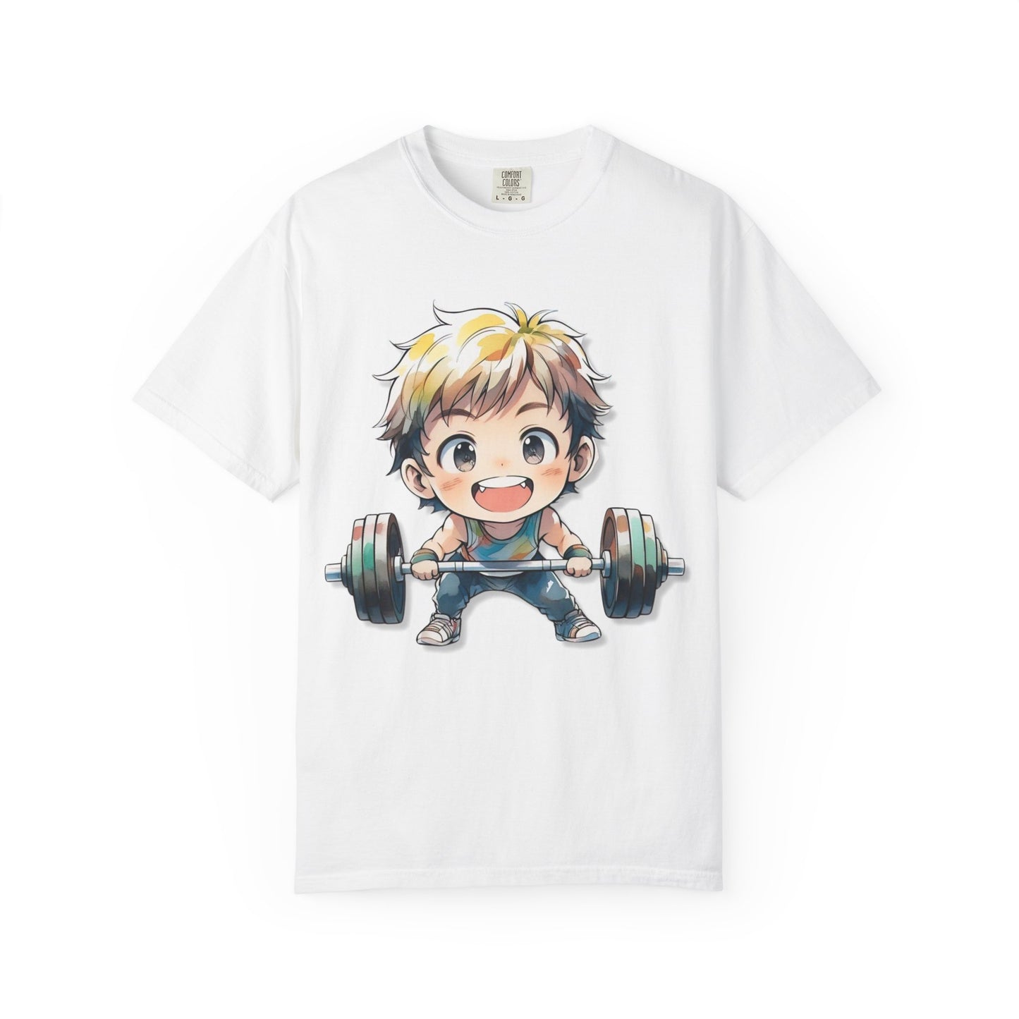 Cute Cartoon Weightlifter Unisex T-shirt - Perfect for Fitness Lovers