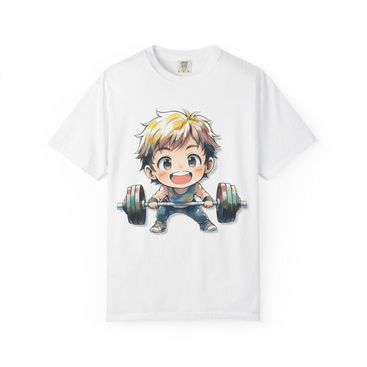 Cute Cartoon Weightlifter Unisex T-shirt - Perfect for Fitness Lovers