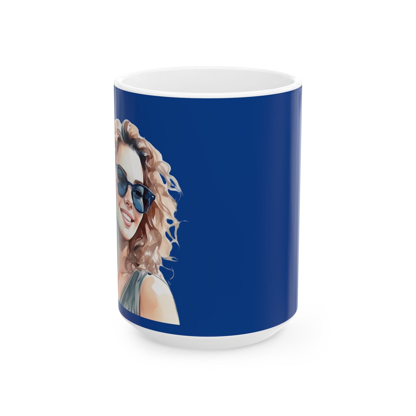 Stylish Woman Ceramic Mug - 11oz & 15oz Coffee Cup for Coffee Lovers