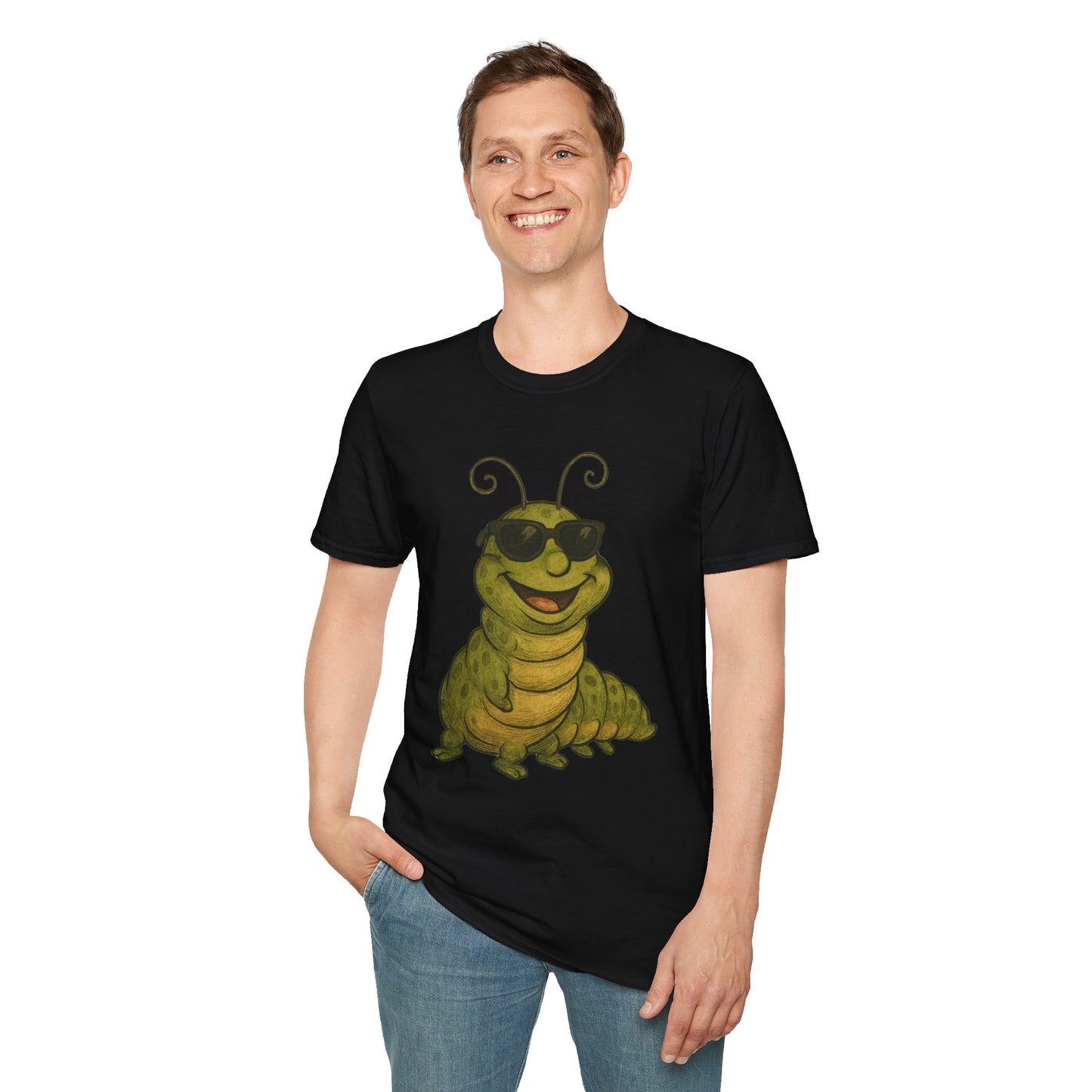 Cool Caterpillar Unisex Softstyle T-Shirt - Fun Graphic Tee for Kids and Adults