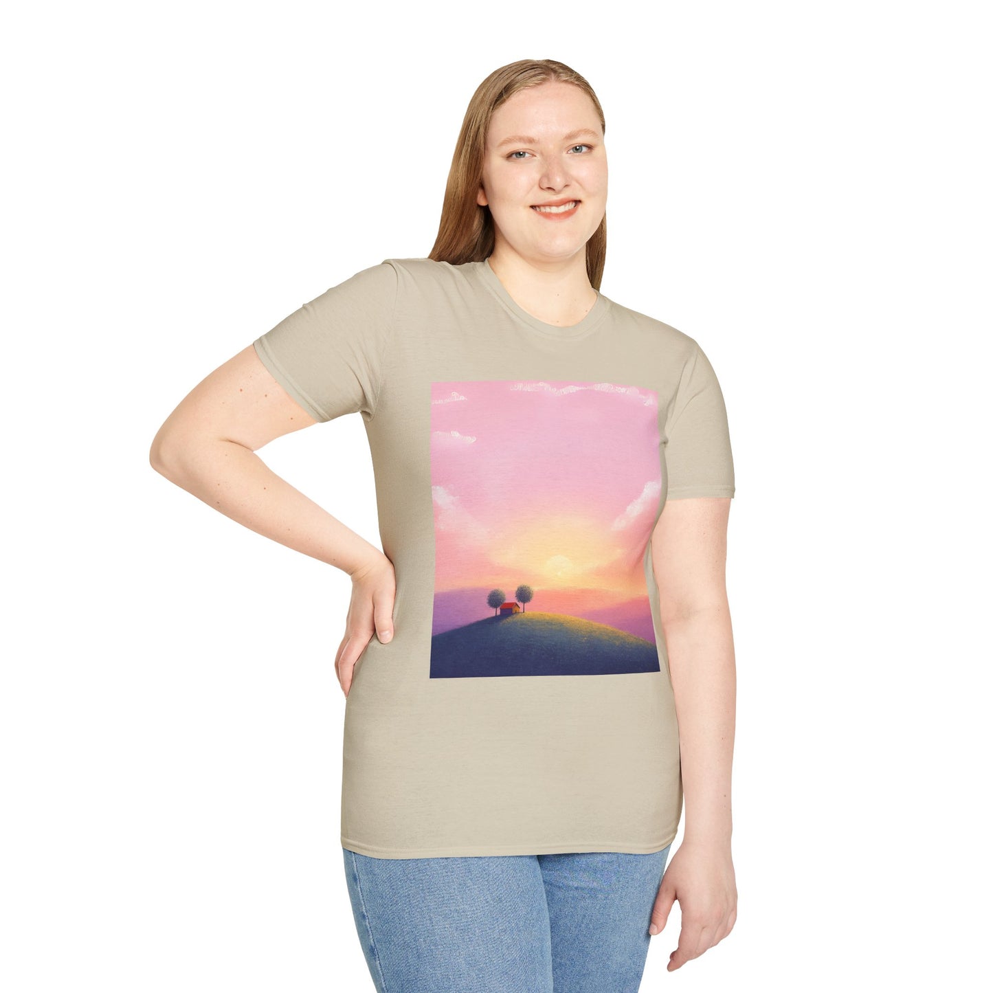 Serene Sunset Unisex Softstyle T-Shirt - Perfect for Nature Lovers