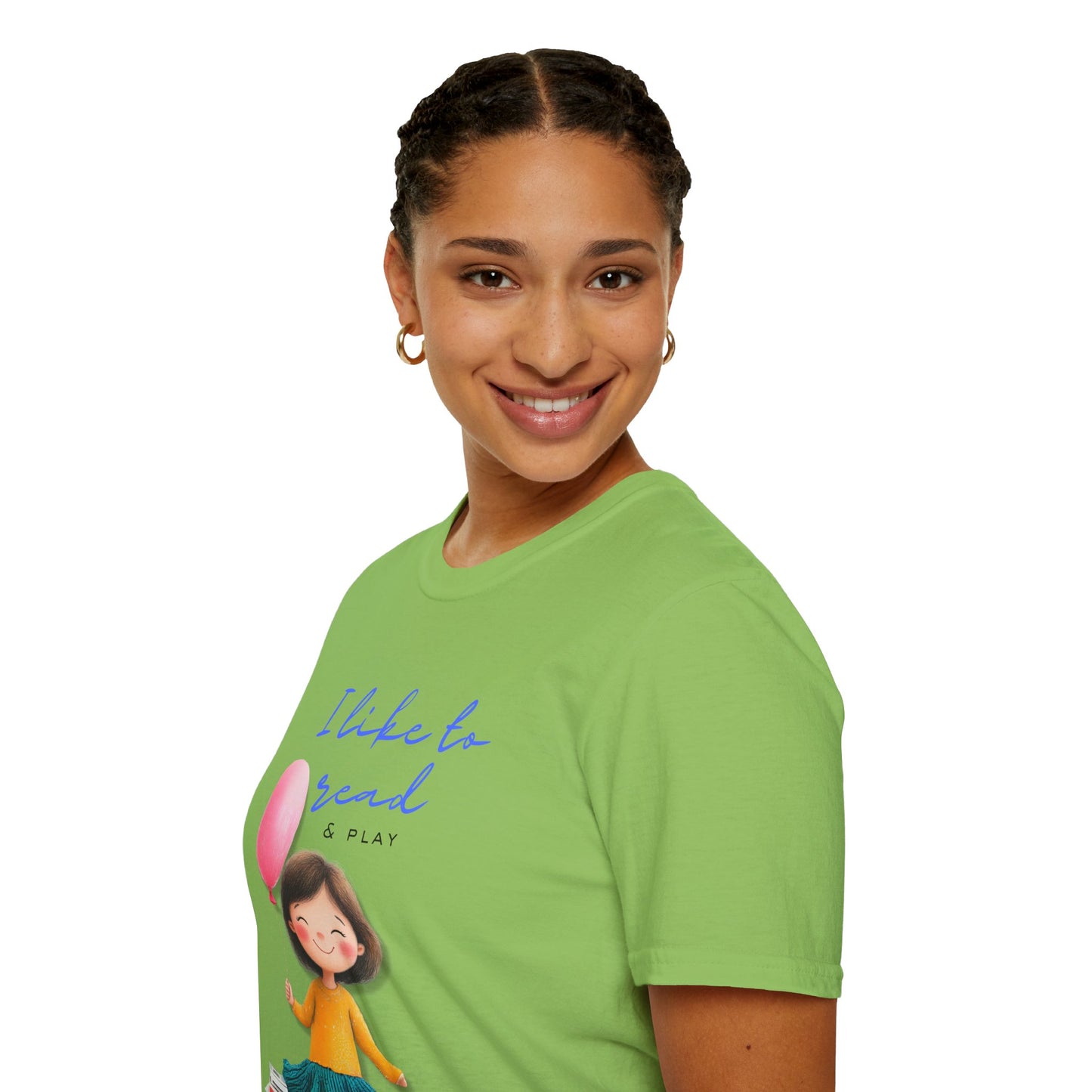 Women's Fun T-Shirt - "I Like to Read & Play"