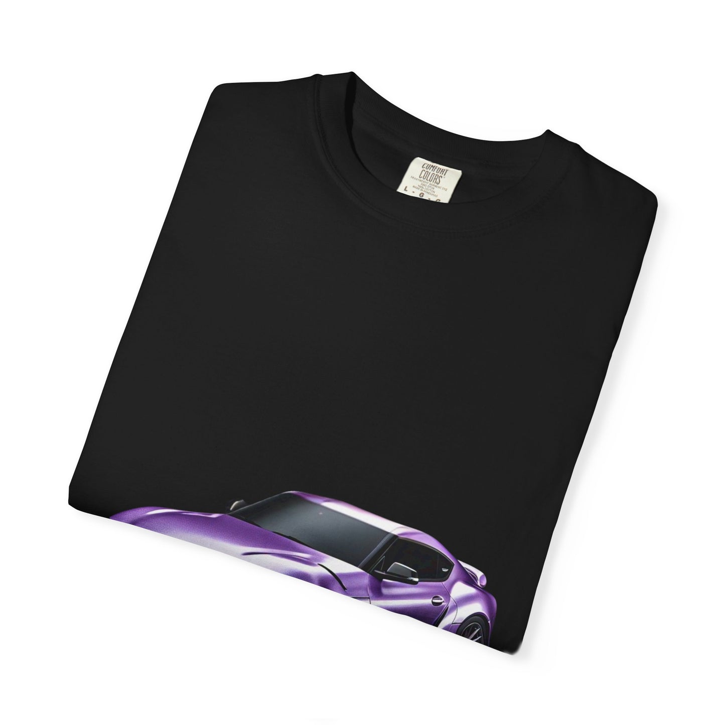 Purple Sports Car T-Shirt | Unisex Garment-Dyed Tee for Car Enthusiasts