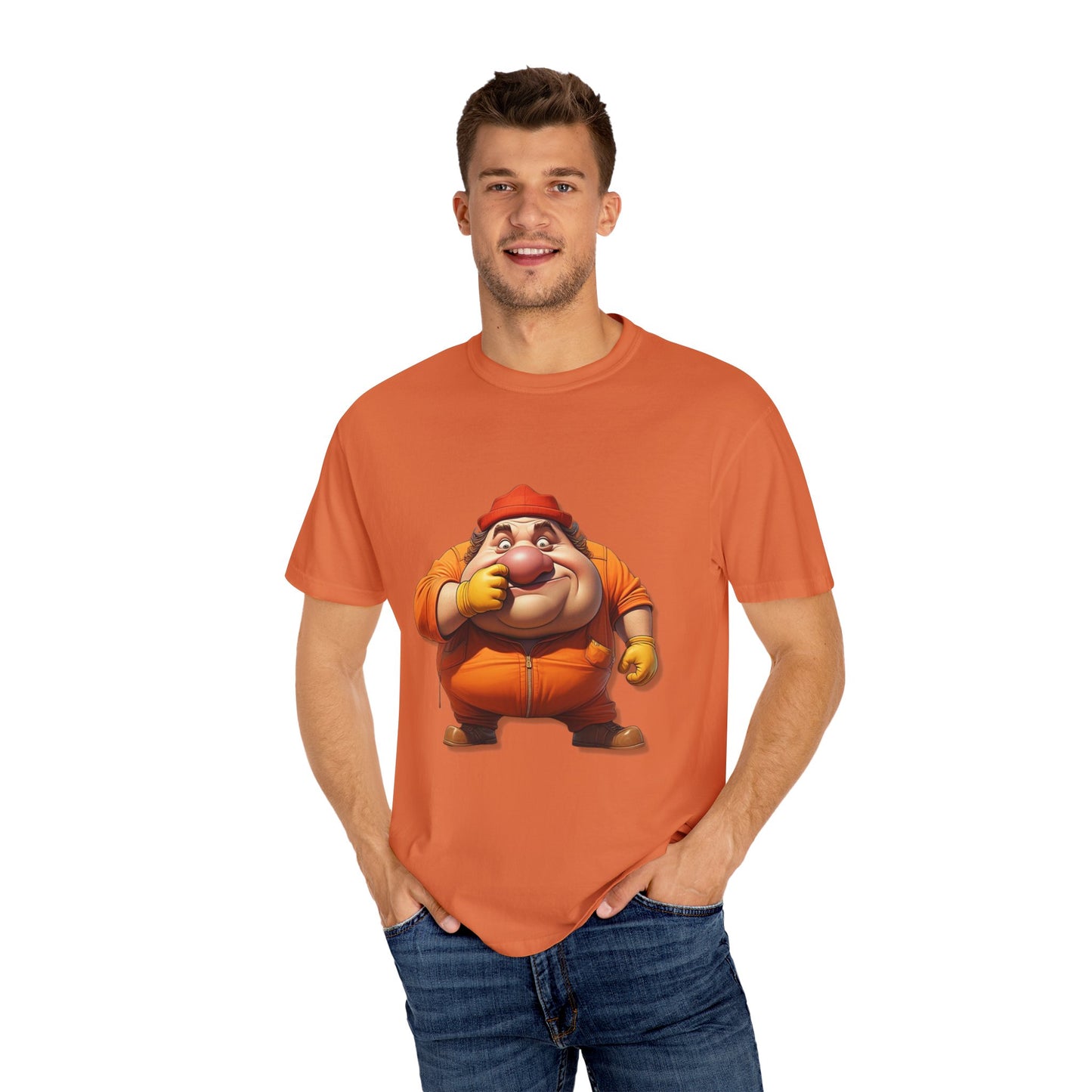 Fun Cartoon Character Unisex Garment-Dyed T-Shirt