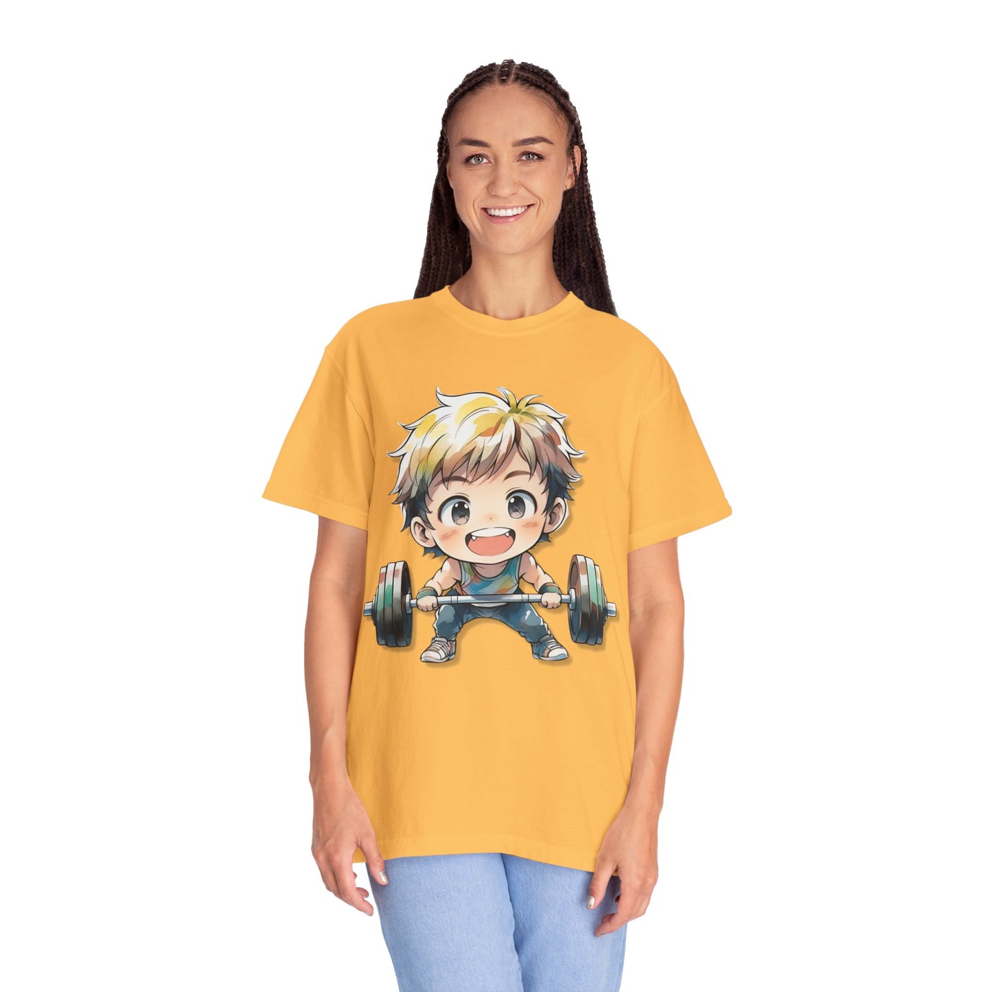 Cute Cartoon Weightlifter Unisex T-shirt - Perfect for Fitness Lovers