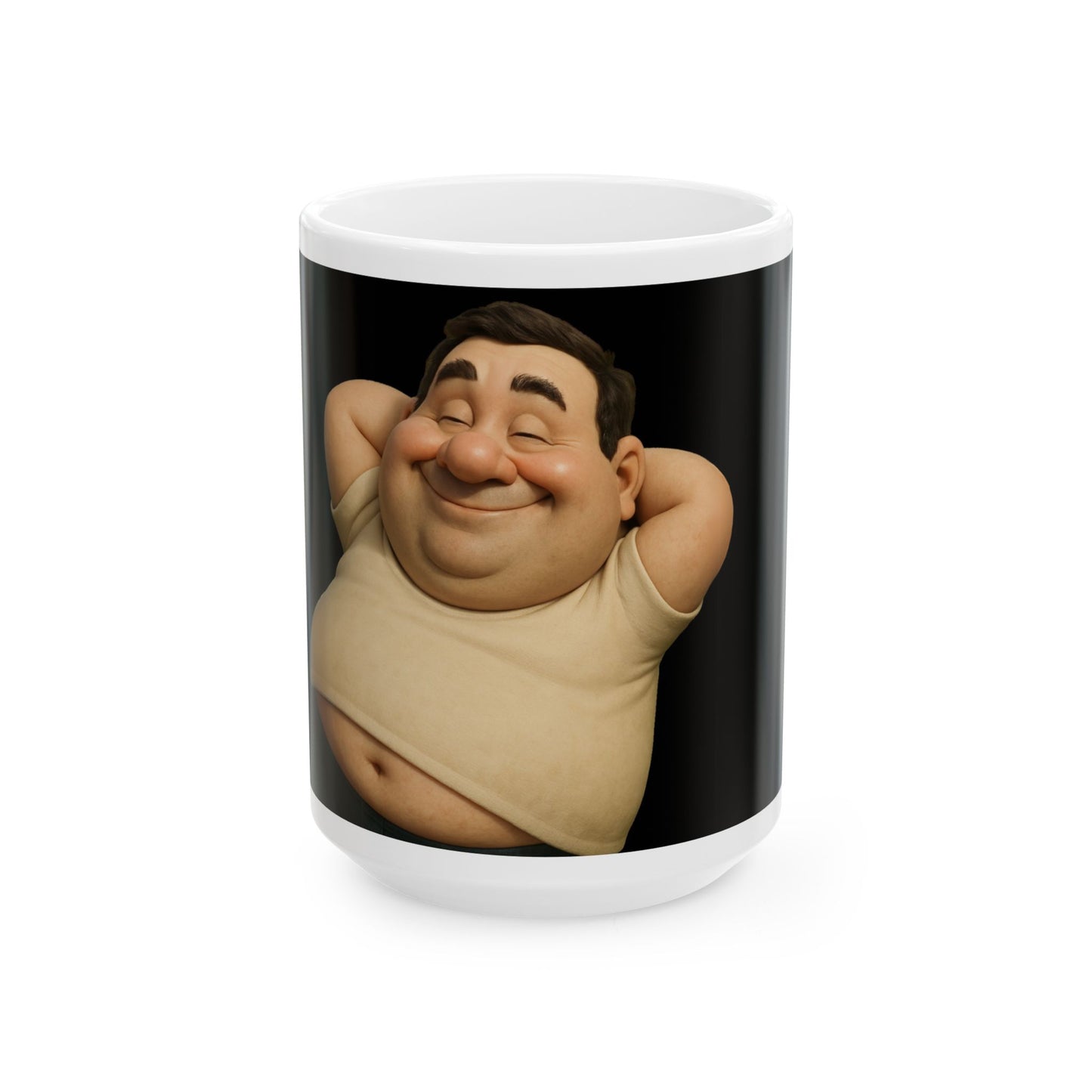 Funny Cartoon Ceramic Mug - Relaxing Theme, Perfect Gift for Coffee Lovers