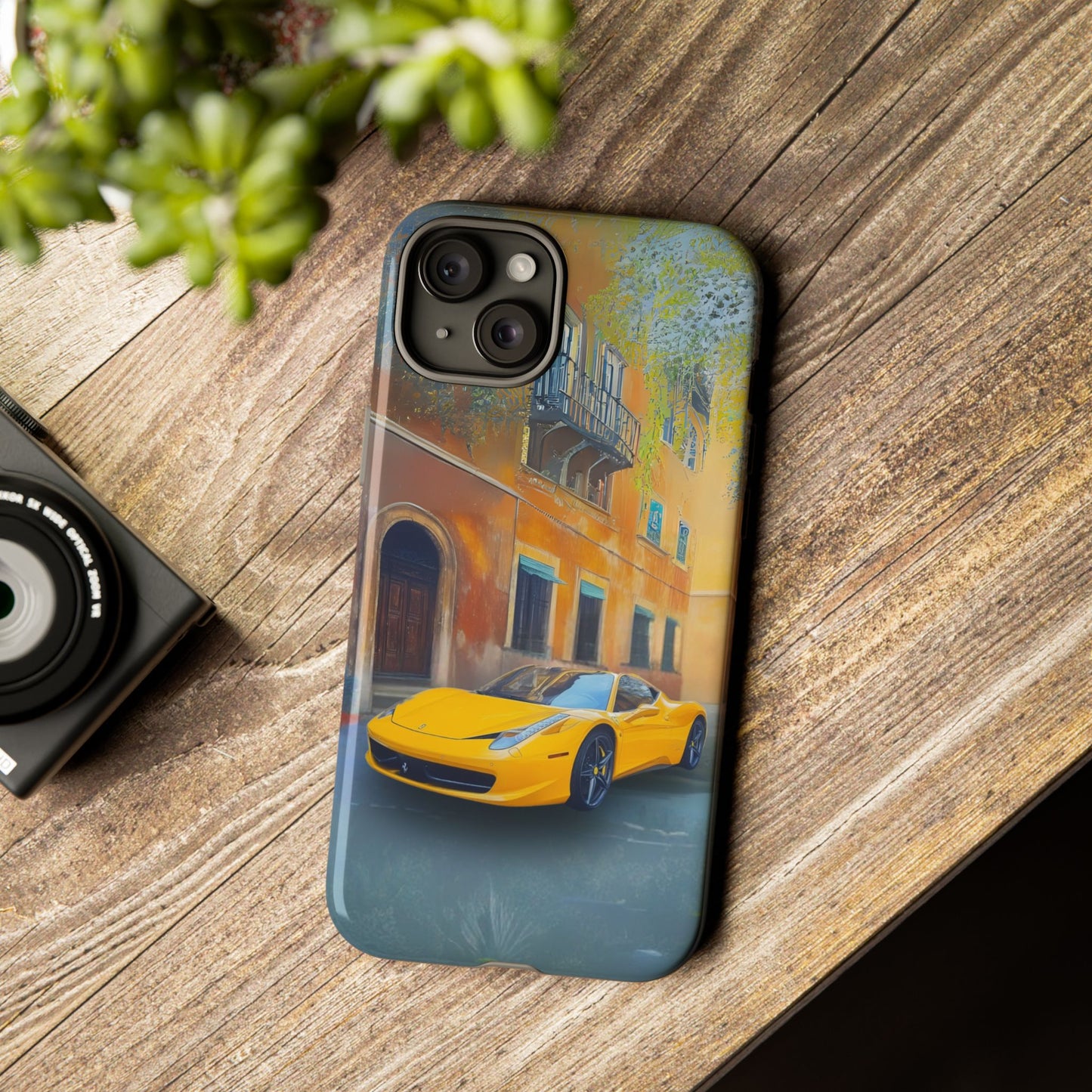 Ferrari Yellow Tough Phone Case - Stylish and Durable