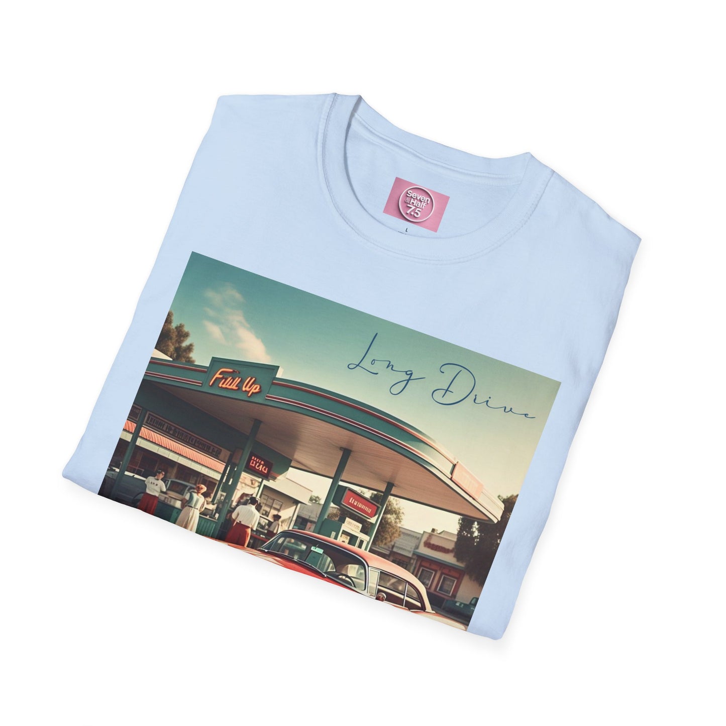 Retro Car Unisex Softstyle T-Shirt - Long Drive Graphic Tee