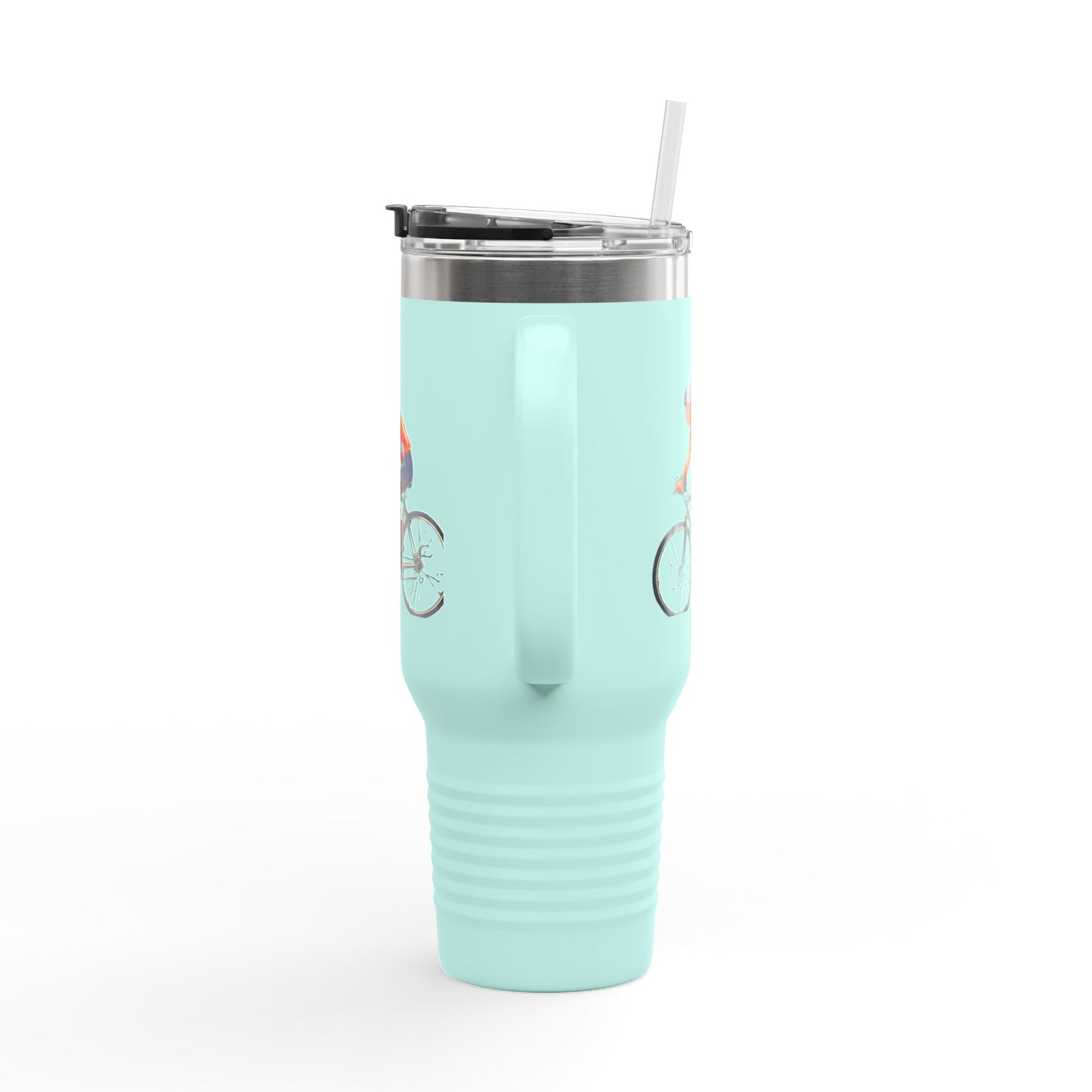 Cycling Enthusiast Insulated Travel Mug - 40oz, Perfect for Adventurers and Coffee Lovers