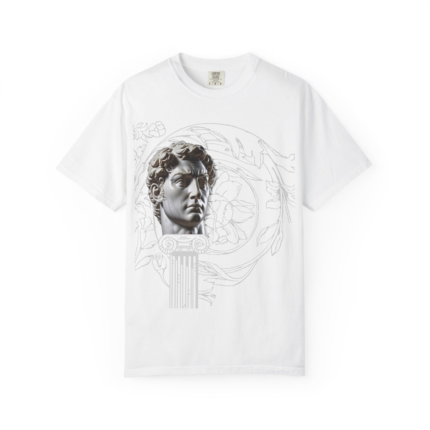 Artistic Roman Garment-Dyed T-shirt - Classic Sculpture Design