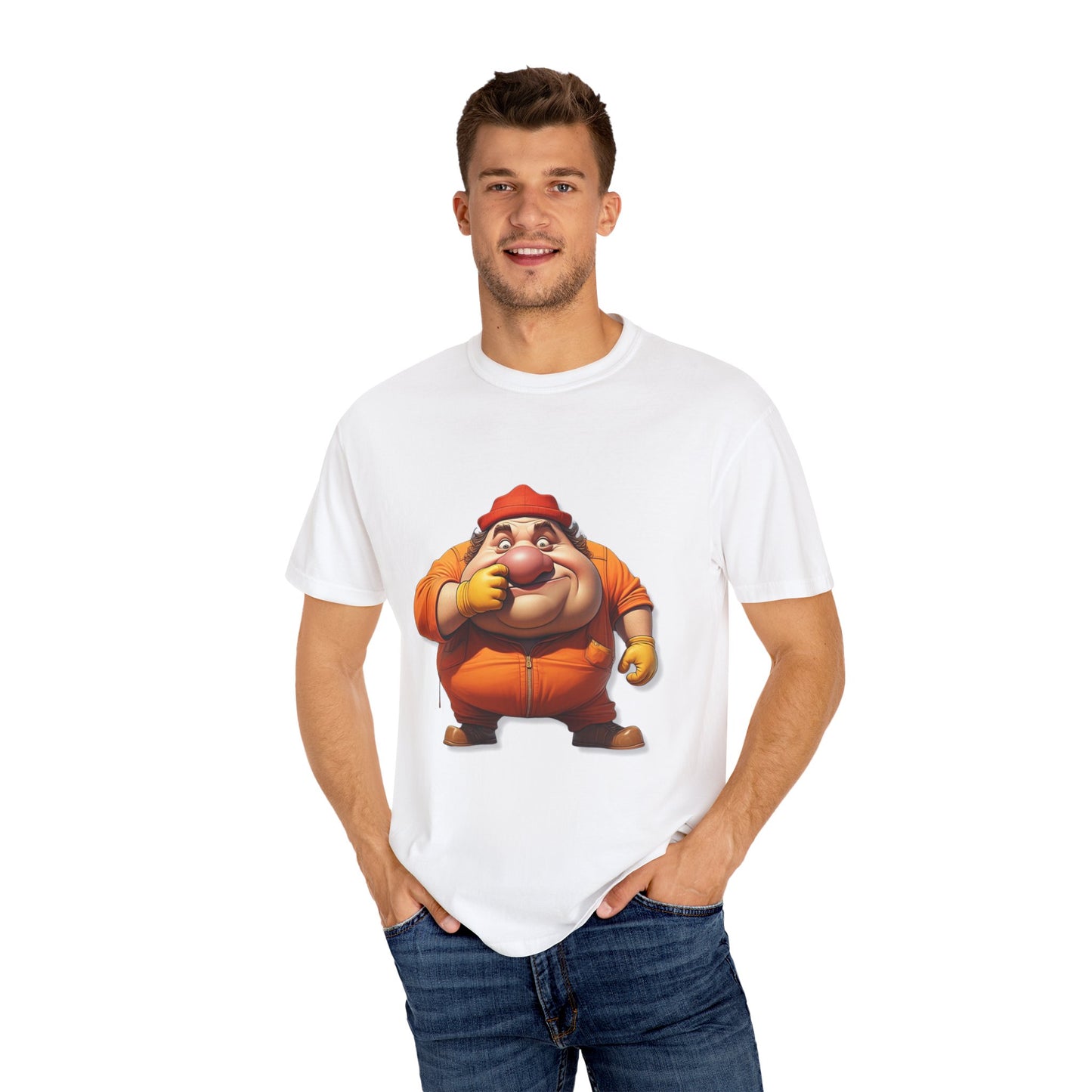 Fun Cartoon Character Unisex Garment-Dyed T-Shirt