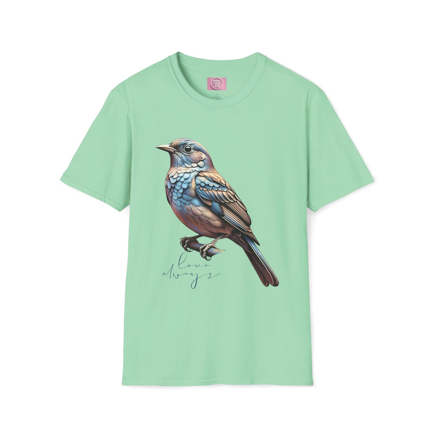 Nature-Inspired Bird Graphic T-Shirt for Soft Comfort